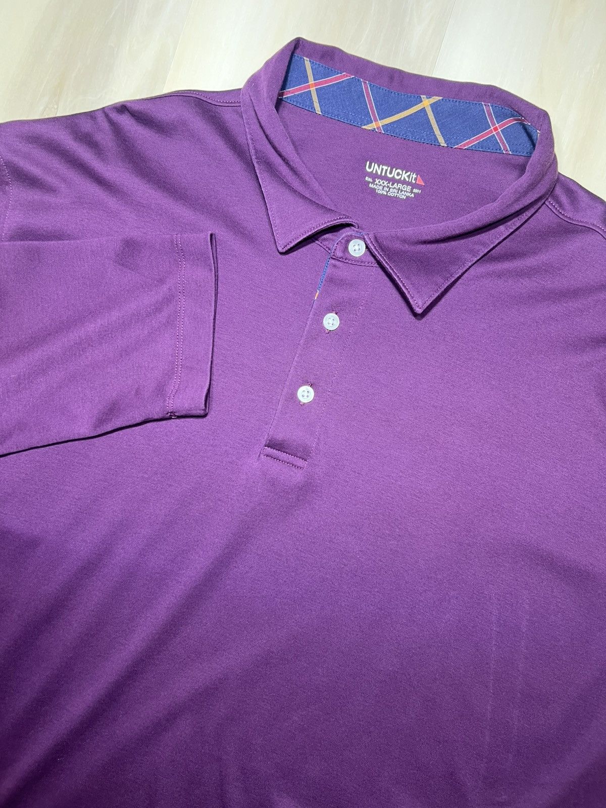 UNTUCKit UNTUCKit Mens 3XL Damaschino Long Sleeve Polo Shirt Purple Size US XXL / EU 58 / 5 - 1 Thumbnail