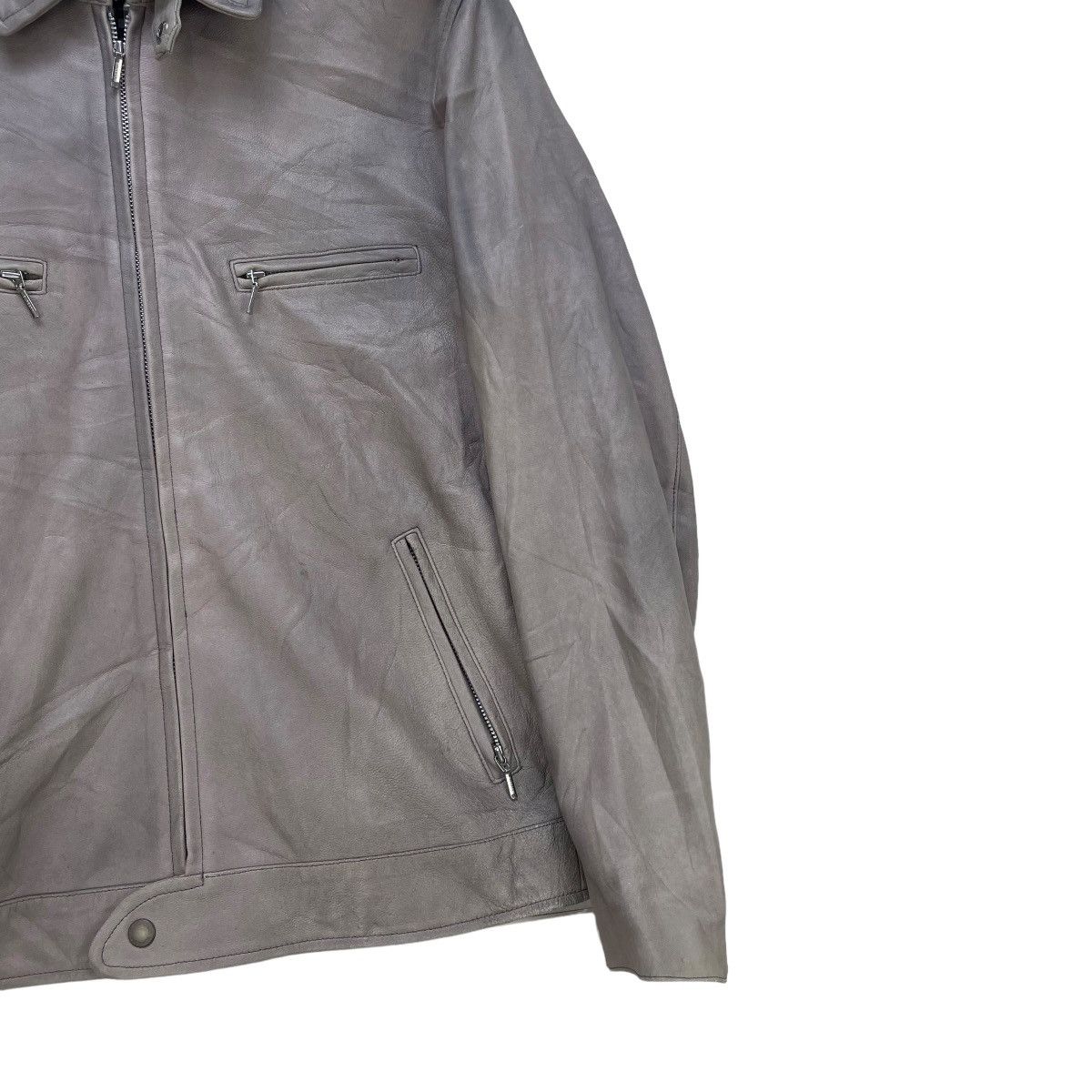 Burberry Vintage Burberrys Black Label Lamb Leather Biker Jacket Size US M / EU 48-50 / 2 - 5 Thumbnail