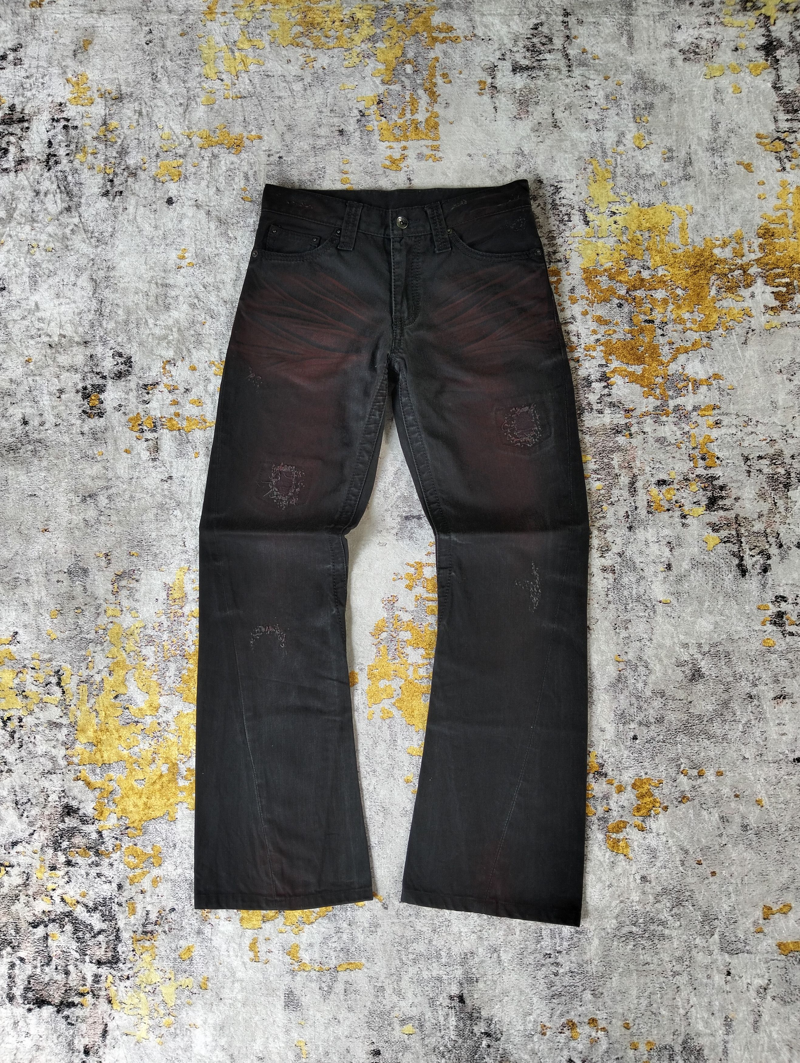 semanticdesign Semantic Design Japan Flared Bootcut Waxed Spiral Jeans Size US 28 / EU 44 - 1 Thumbnail