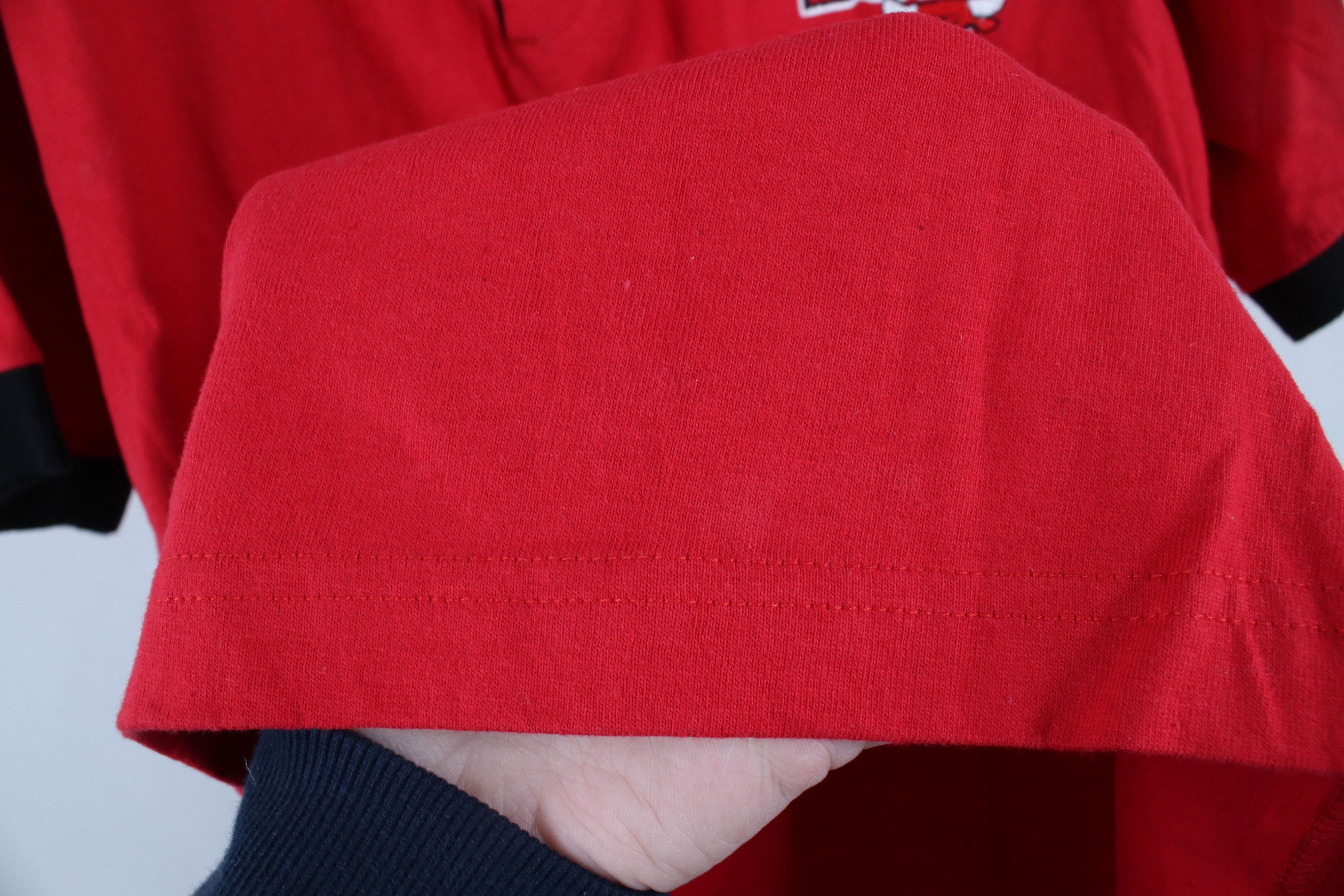 Vintage Vintage 90s Spell Chicago Bulls Basketball Polo Shirt Red Size US M / EU 48-50 / 2 - 7 Thumbnail