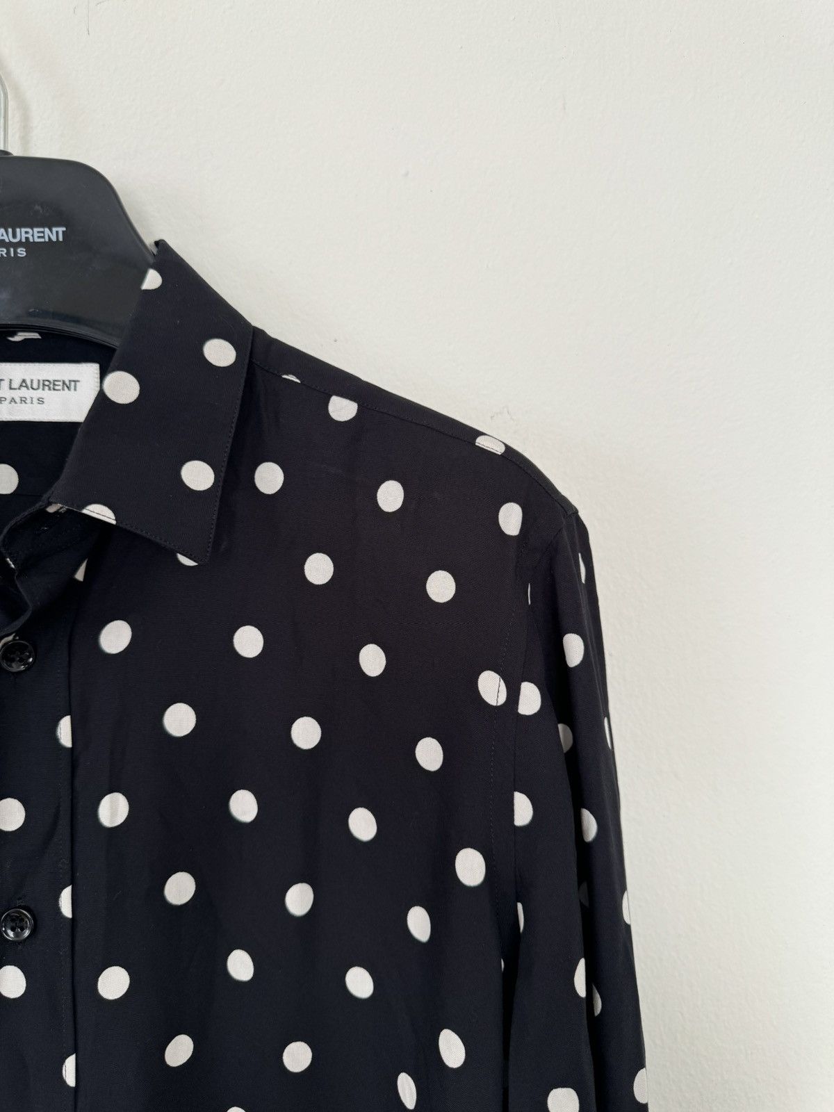 Hedi Slimane × Saint Laurent Paris Saint Laurent polka shirt 37 Size US S / EU 44-46 / 1 - 7 Thumbnail