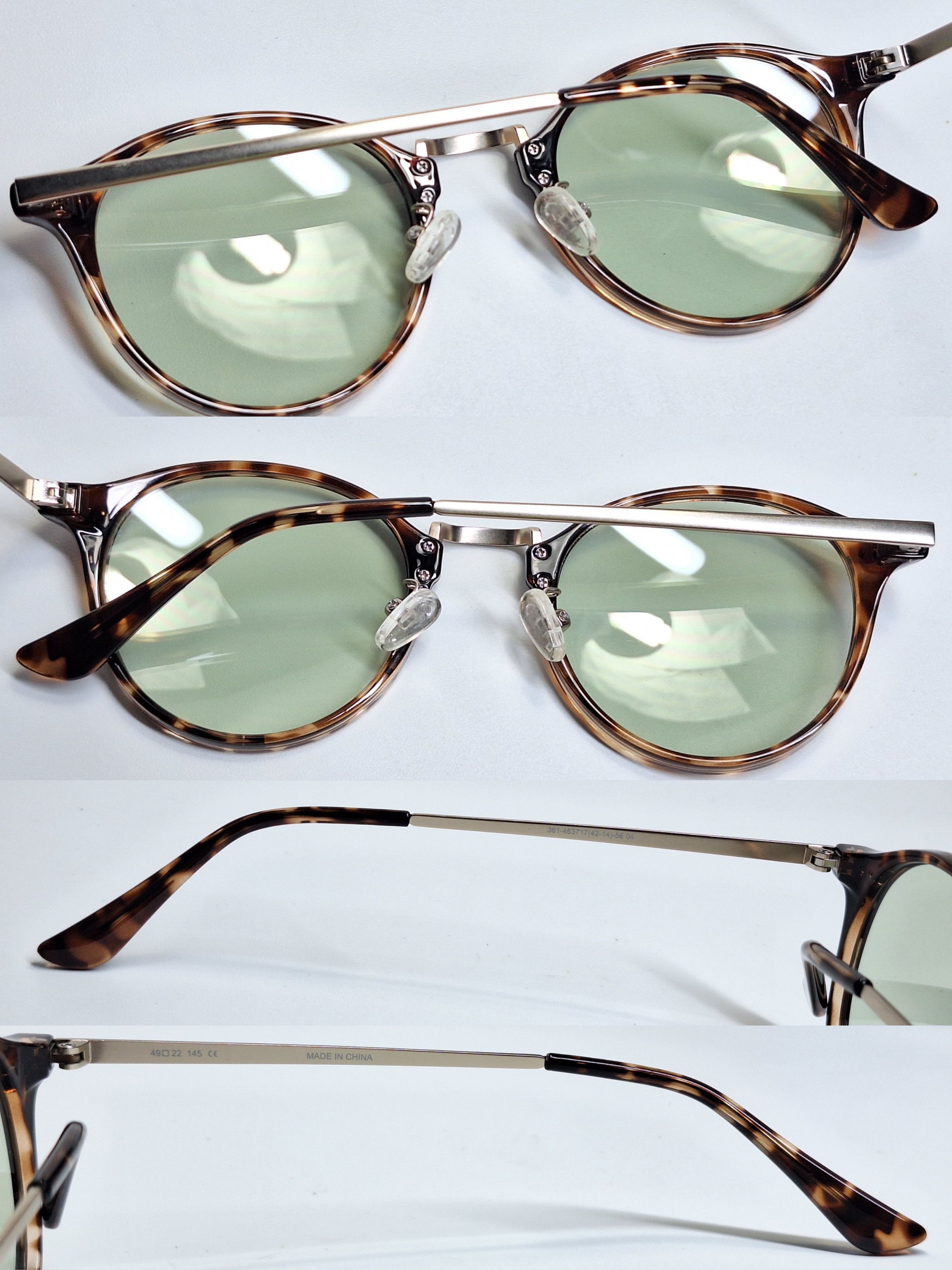 Uniqlo Uniqlo Boston Combination Sunglasses 361-463717 Green Tint Size ONE SIZE - 5 Thumbnail