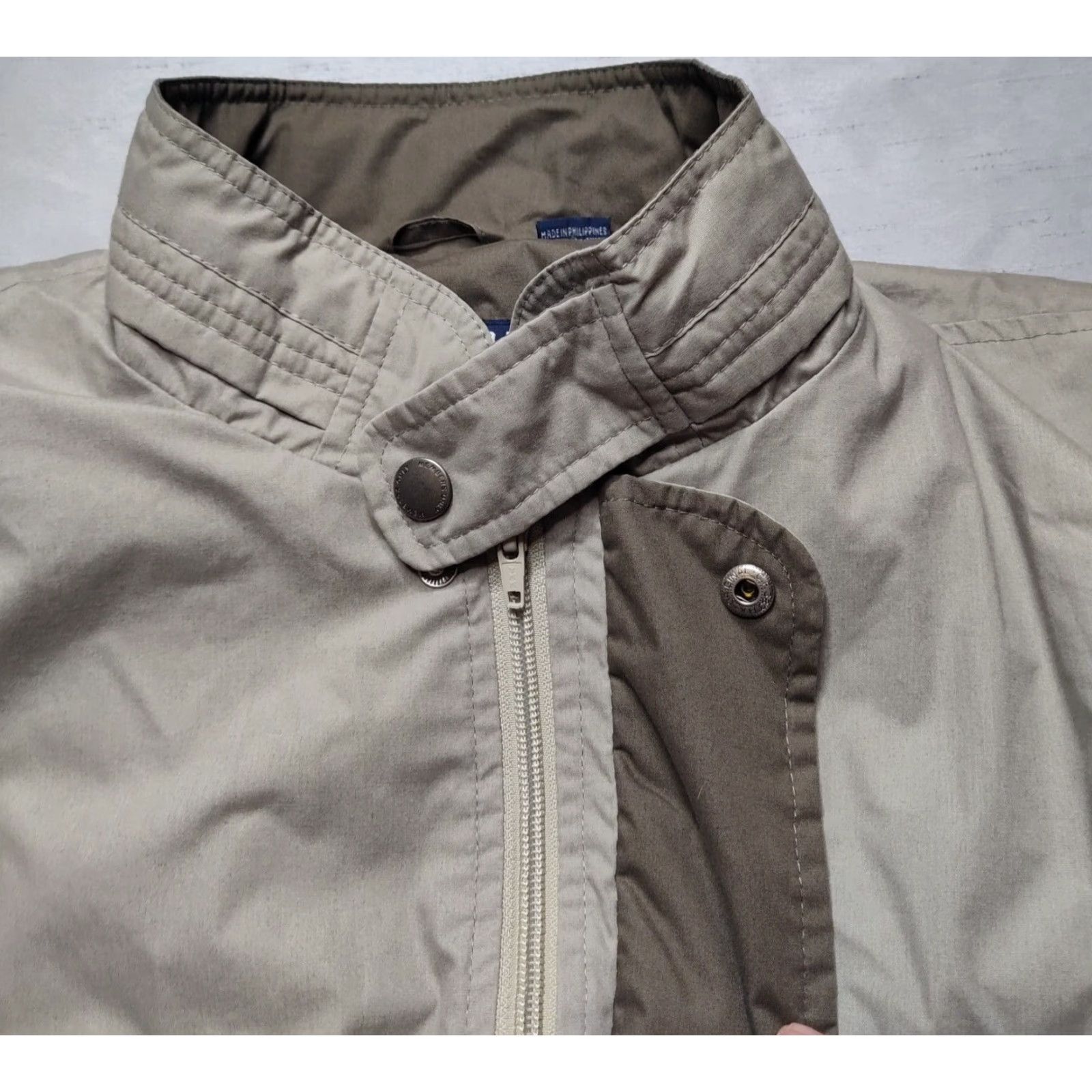 Members Only MEMBERS ONLY MARINER Men L Light Brown Lined Full Zip Windbreaker Jacket EUC Size US L / EU 52-54 / 3 - 4 Thumbnail