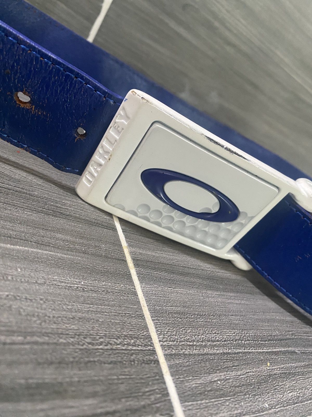 Oakley Oakley Elipse Y2K Leather Blue Belt Size 36 - 5 Thumbnail