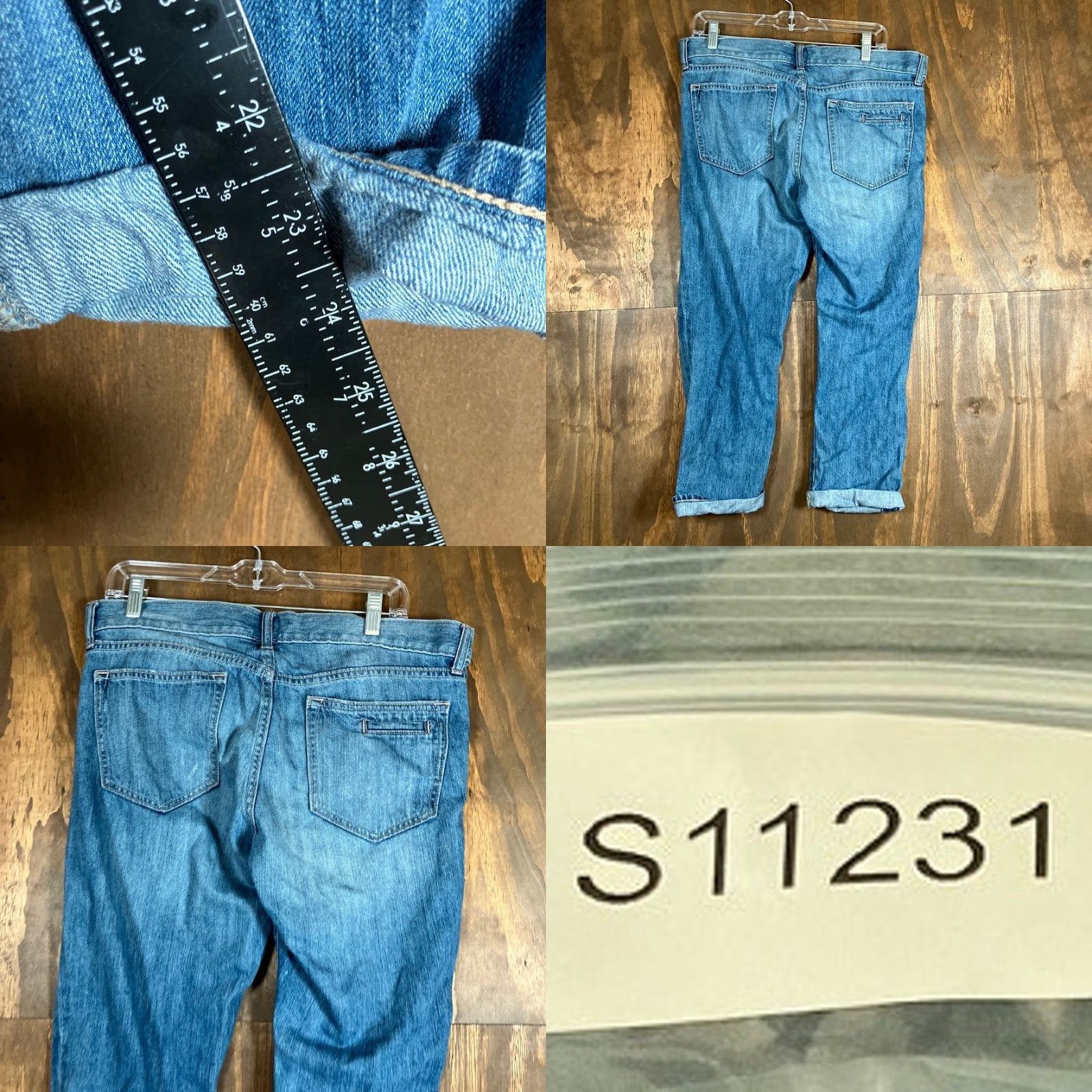 Old Navy Old Navy Womens Jeans Blue Denim Mid Rise Crop Cuffed Capri 12R Size 24" / US 00 / IT 34 - 8 Thumbnail