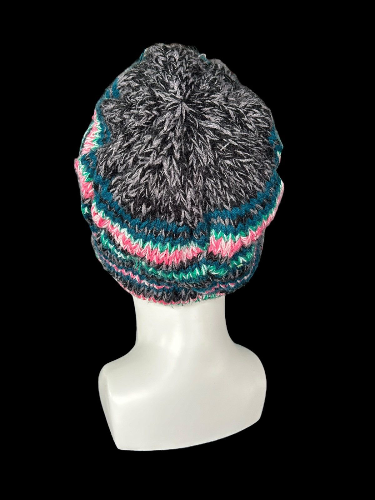 Japanese Brand × Kapital × Vintage Crochet Knitted handmade big Beanie Hats Rare ☠️☠️ Size ONE SIZE - 3 Thumbnail
