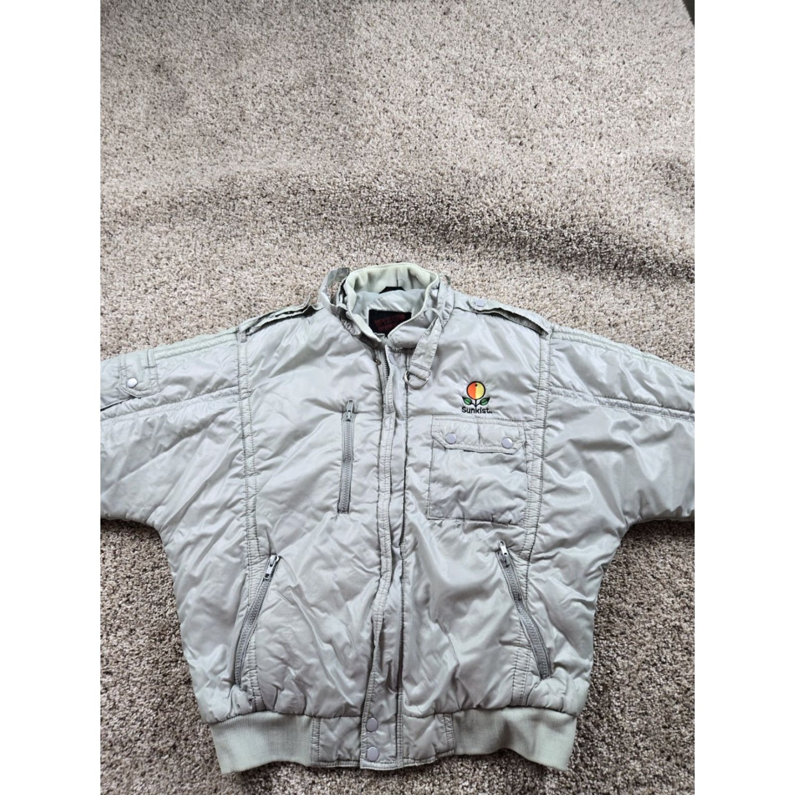 Vintage VINTAGE Upstream Racing Division Jacket Large Gray Full Zip 1980s Nylon Sportswear Mens Size US L / EU 52-54 / 3 - 5 Thumbnail