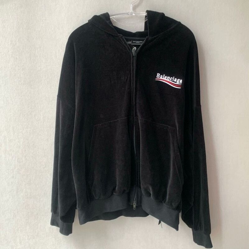 Balenciaga Balenciaga Coca-Cola Logo Velvet Hoodie Size US L / EU 52-54 / 3 - 1 Thumbnail