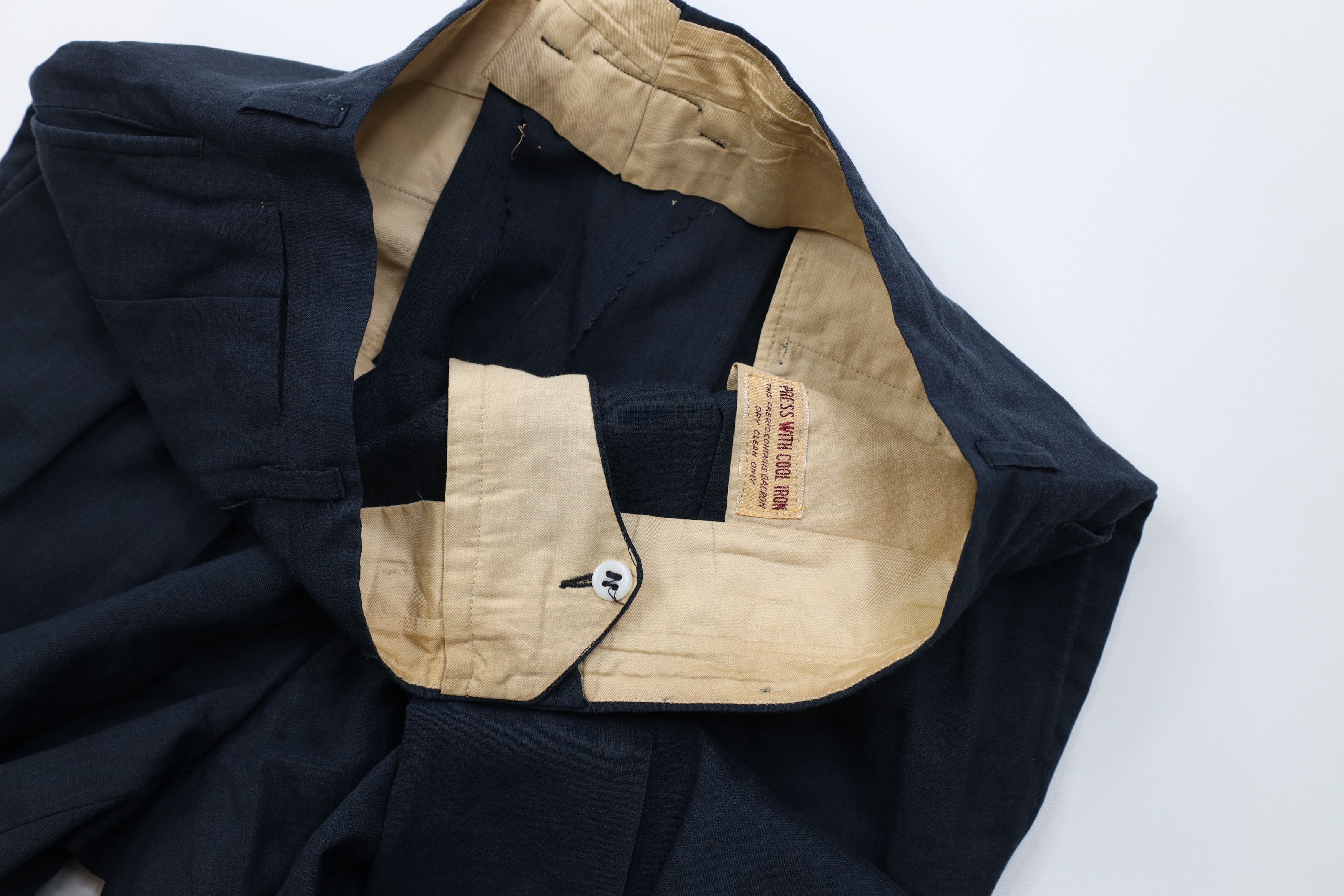 Vintage Vintage 50s Hollywood Regency Knit Chino Pants Blue USA Size US 34 / EU 50 - 9 Thumbnail
