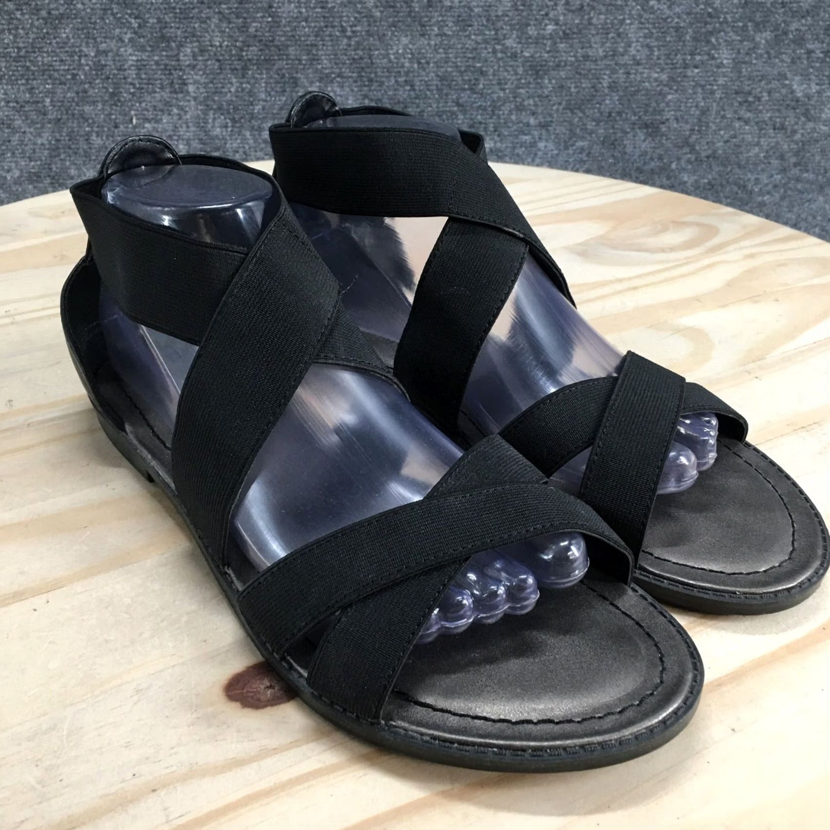 Kenneth Cole Reaction by Kenneth Cole Gladiator Sandal Womens 9.5M Black Mate Dave Casual Size US 10 / IT 40 - 3 Thumbnail
