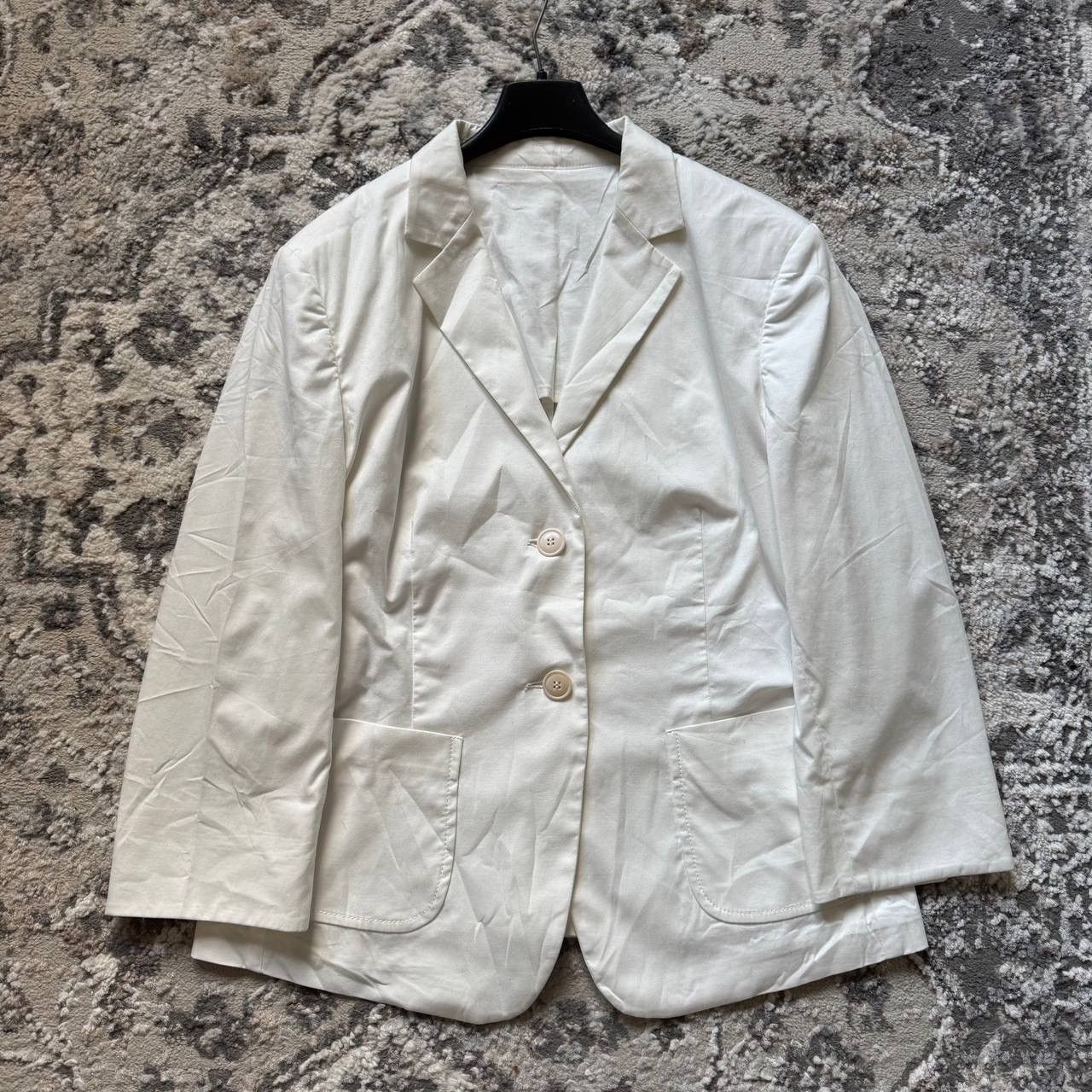 Max Mara Max Mara Ivory White Button Classic Blazer Size XL / US 12-14 / IT 48-50 - 4 Thumbnail