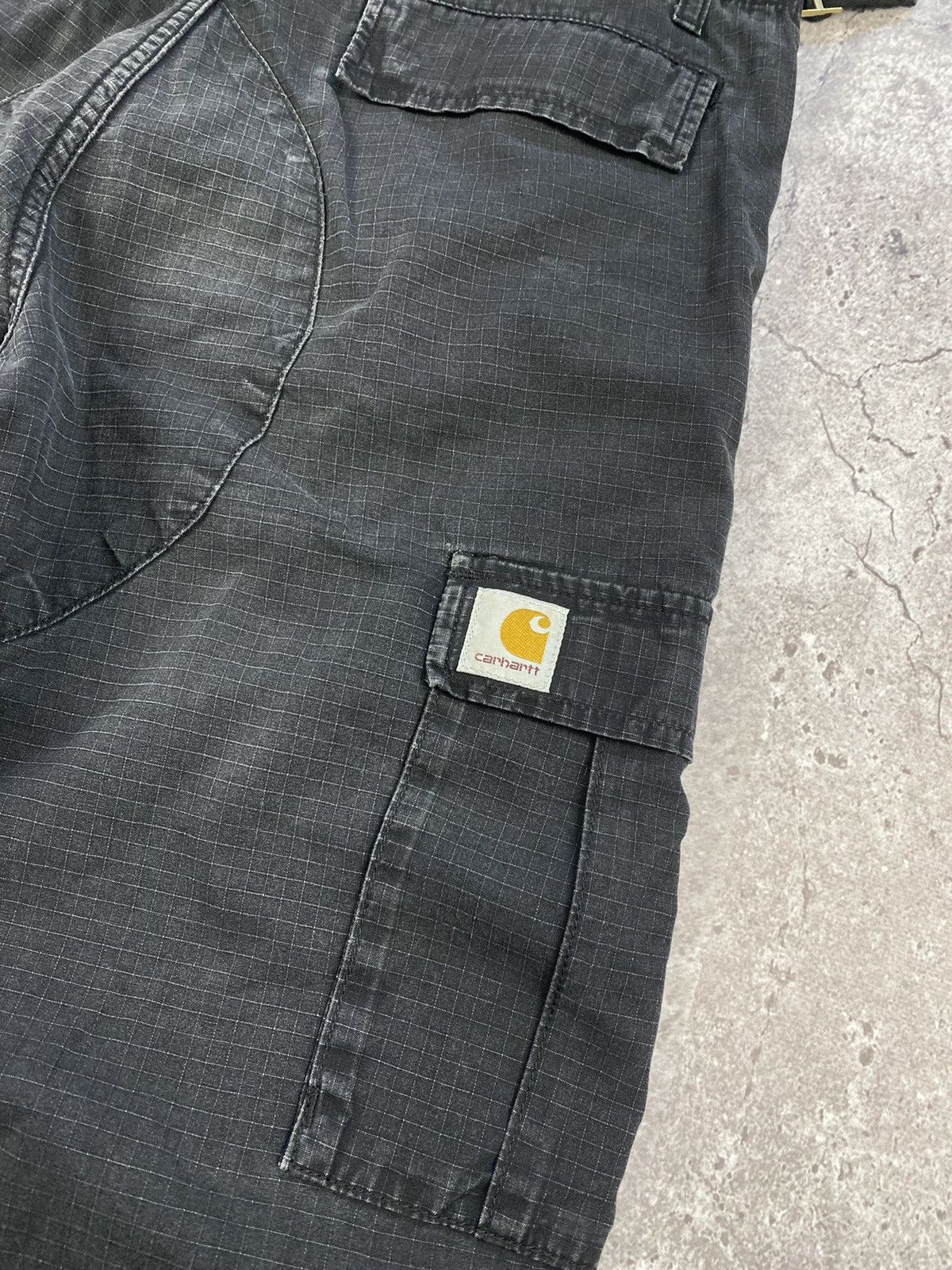 Carhartt × Dickies × Vintage VINTAGE CARHARTT CARGO BAGGY PANTS FADED BLACK 00s Size US 32 / EU 48 - 3 Thumbnail