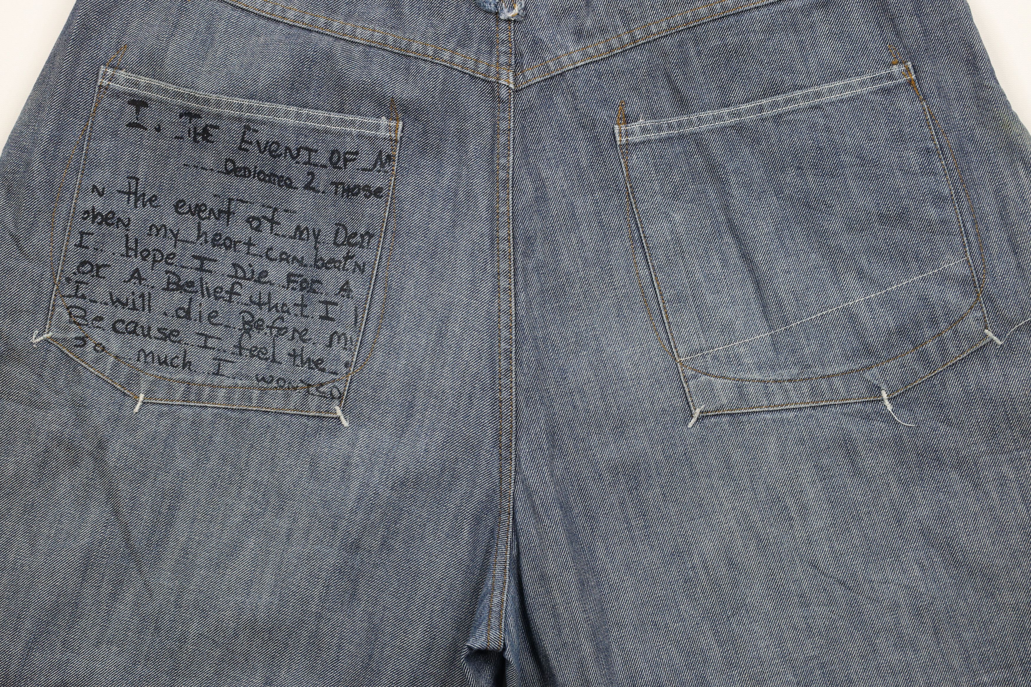 Vintage Vintage 90s Y2K Makaveli Baggy 2Pac Hip Hop Rap Denim Shorts Size US 40 / EU 56 - 13 Thumbnail