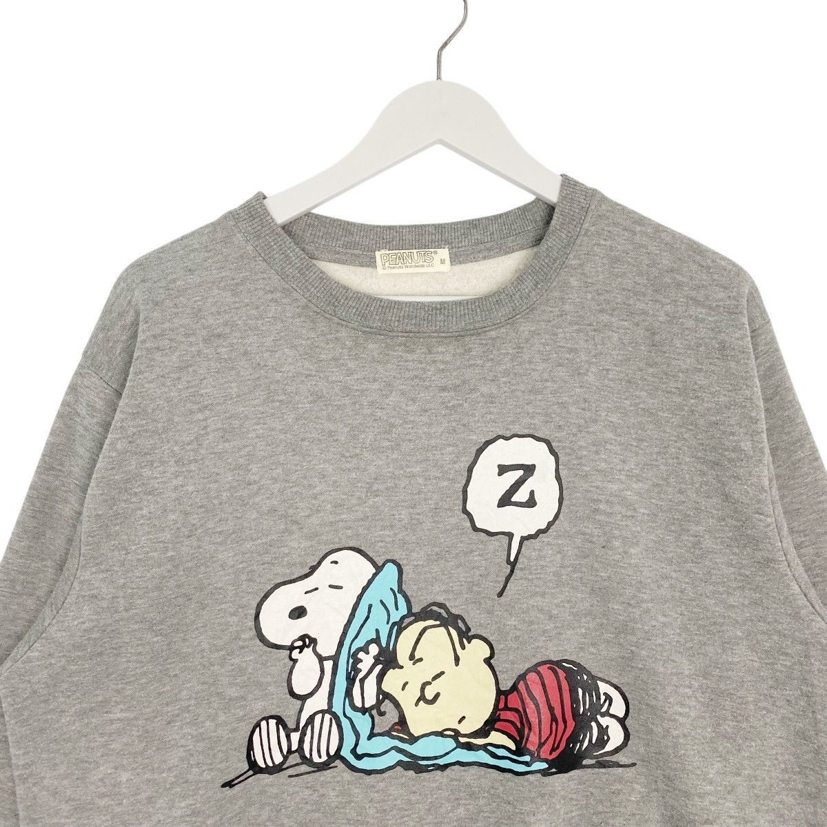 Vintage Vintage Peanuts Snoopy Gray Big Logo Pullover Jumper Size M Size US M / EU 48-50 / 2 - 4 Thumbnail