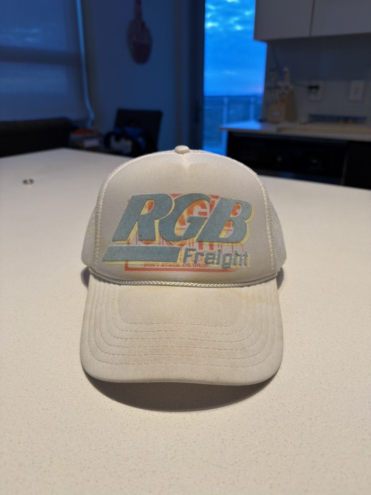 RGB Freight RGB Freight White/Blue Logo Trucker Hat Size ONE SIZE - 1 Thumbnail