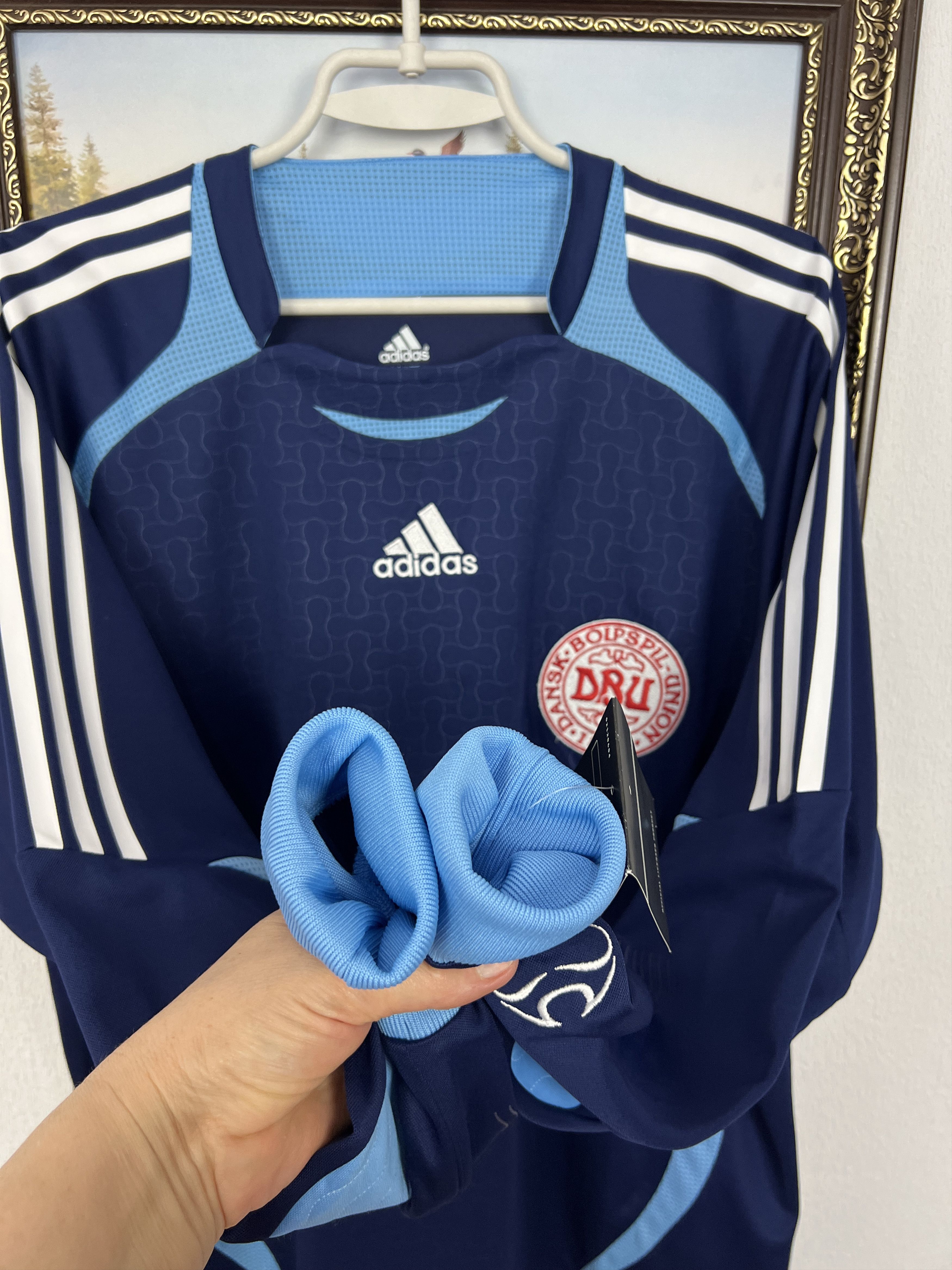 Adidas Denmark Goalkeeper football shirt 2006 Jersey Player Issue Size US M / EU 48-50 / 2 - 6 Thumbnail