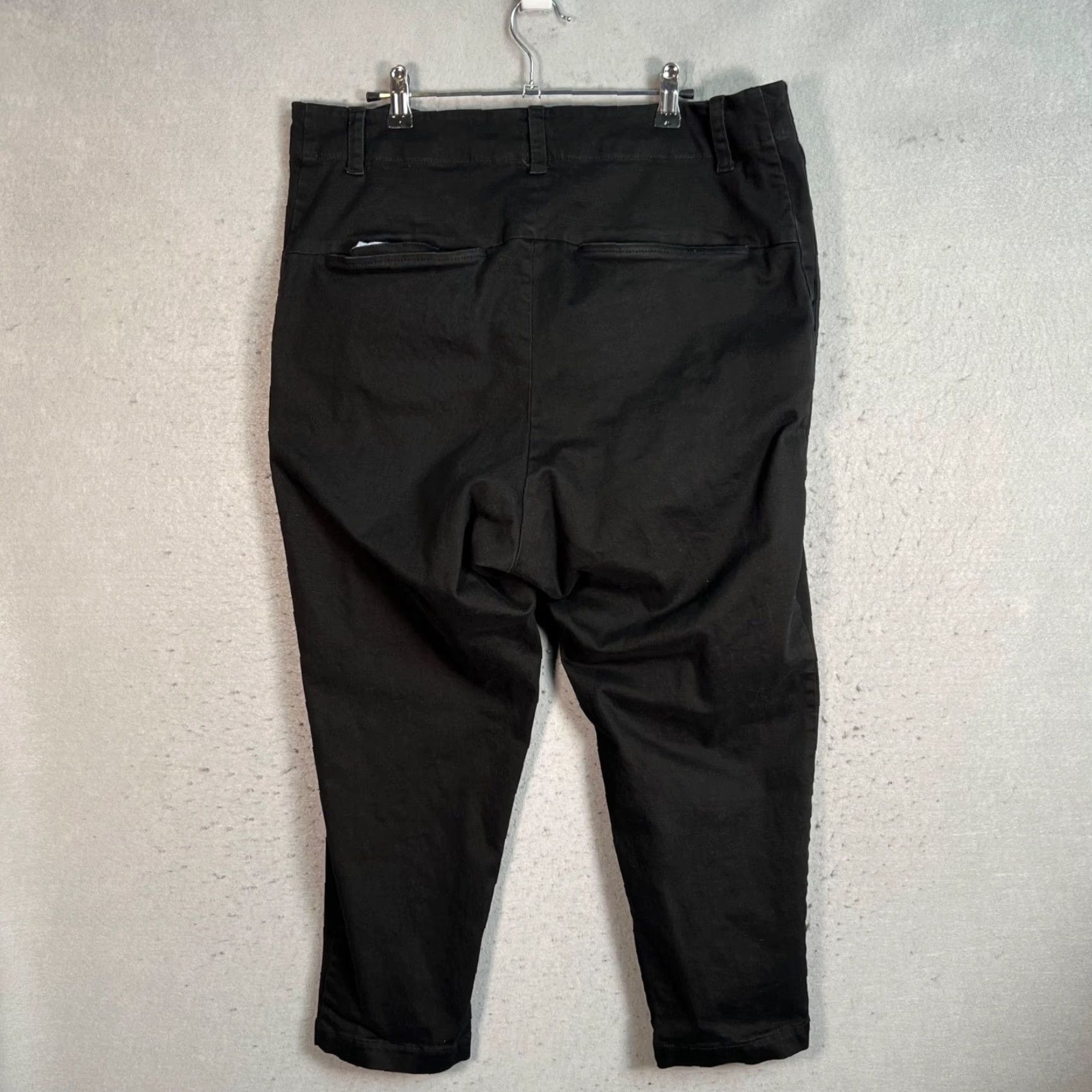 Vintage Takamura Womens XL Black Pleated Cropped Wide-Leg Pants Size 40" / US 18 - 2 Thumbnail
