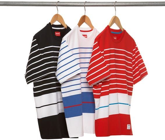 Supreme Team Striped Crew Tee SS 2008 Size US L / EU 52-54 / 3 - 4 Thumbnail