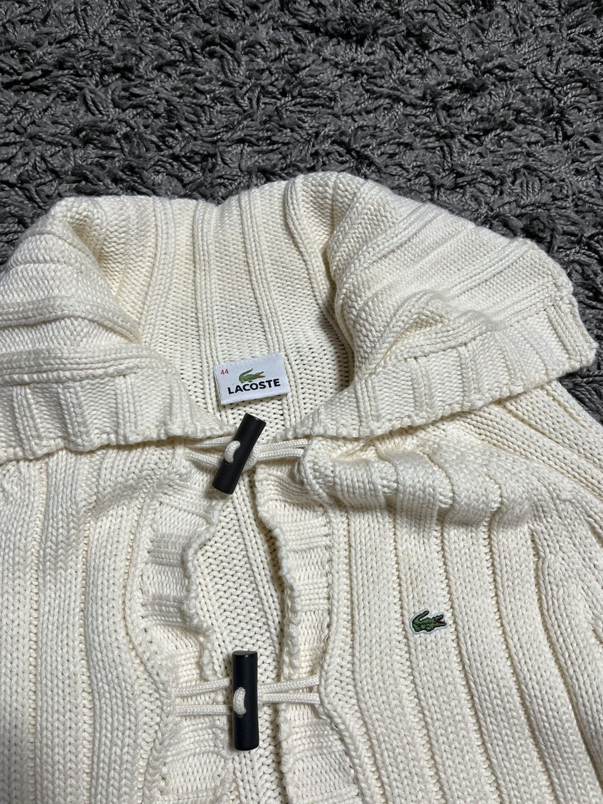 Lacoste LACOSTE WOMENS KNITTED CARDIGAN VINTAGE Y2K STYLE SIZE 44 Size M / US 6-8 / IT 42-44 - 3 Thumbnail