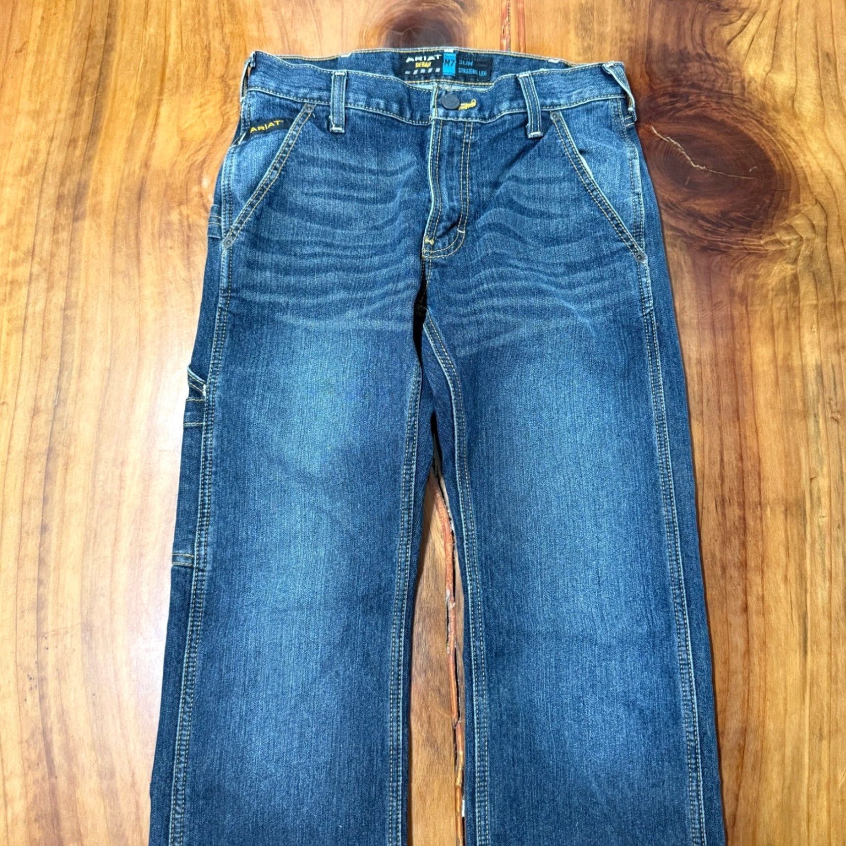 Ariat Ariat Jeans M7 Mens 28 x 30 Denim Straight 5-Pocket Blue Vintage 90s Mens Size US 28 / EU 44 - 3 Thumbnail