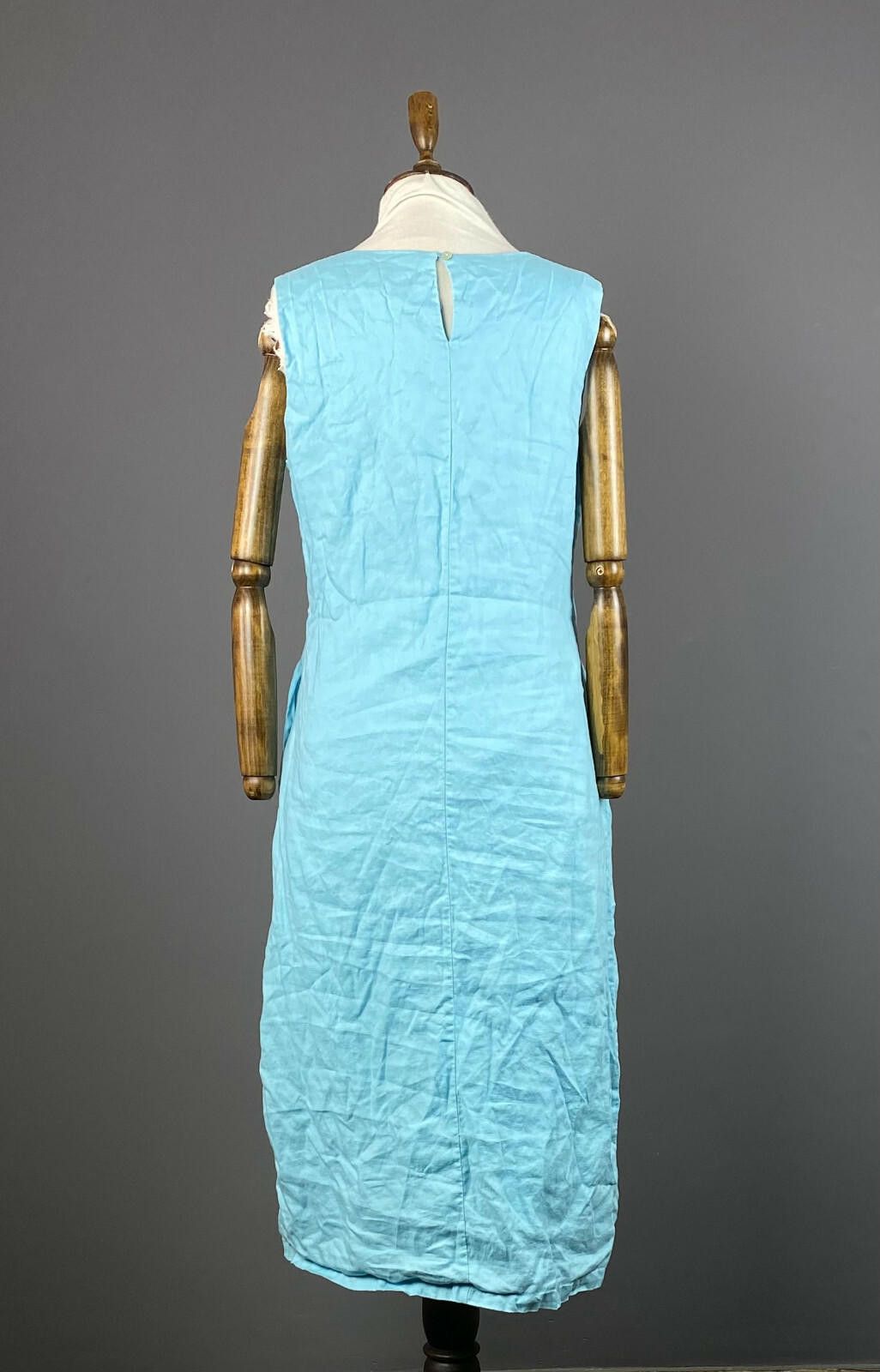 Melvin & Hamilton Ladies Malvin I Love Linen Blue Tank Long Dress Size 42 Size M / US 6-8 / IT 42-44 - 8 Thumbnail