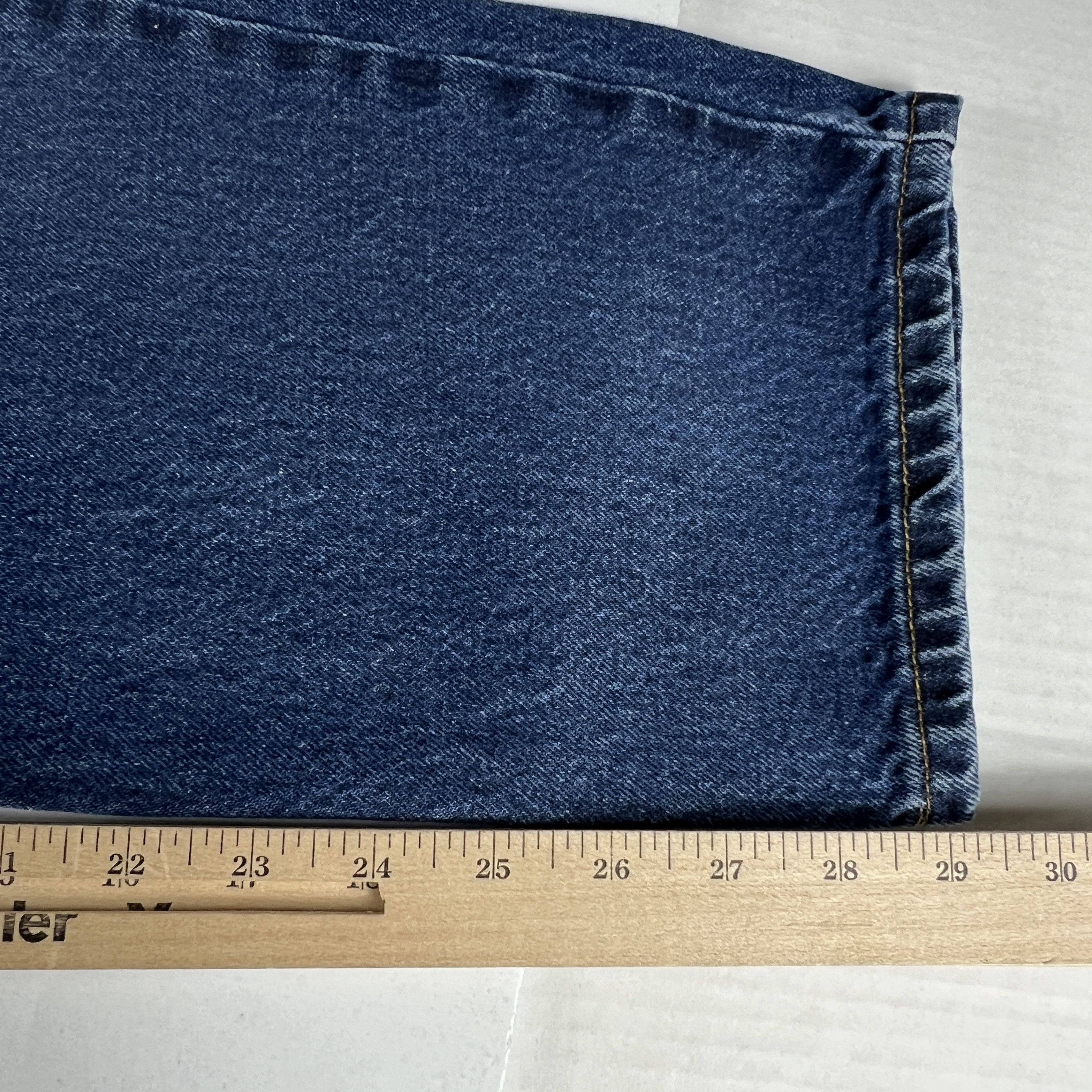 Levi's × Vintage Y2K Levi's Jeans 550 Relaxed Dark Blue Faded Cotton Denim Size US 34 / EU 50 - 17 Thumbnail