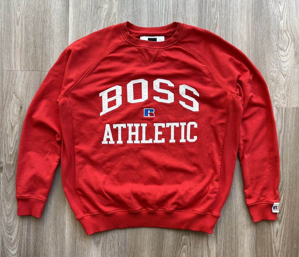 Hugo Boss × Russell Athletic Hugo Boss & Russell Athletic Red Sweatshirt Big Logo Size US S / EU 44-46 / 1 - 1 Thumbnail