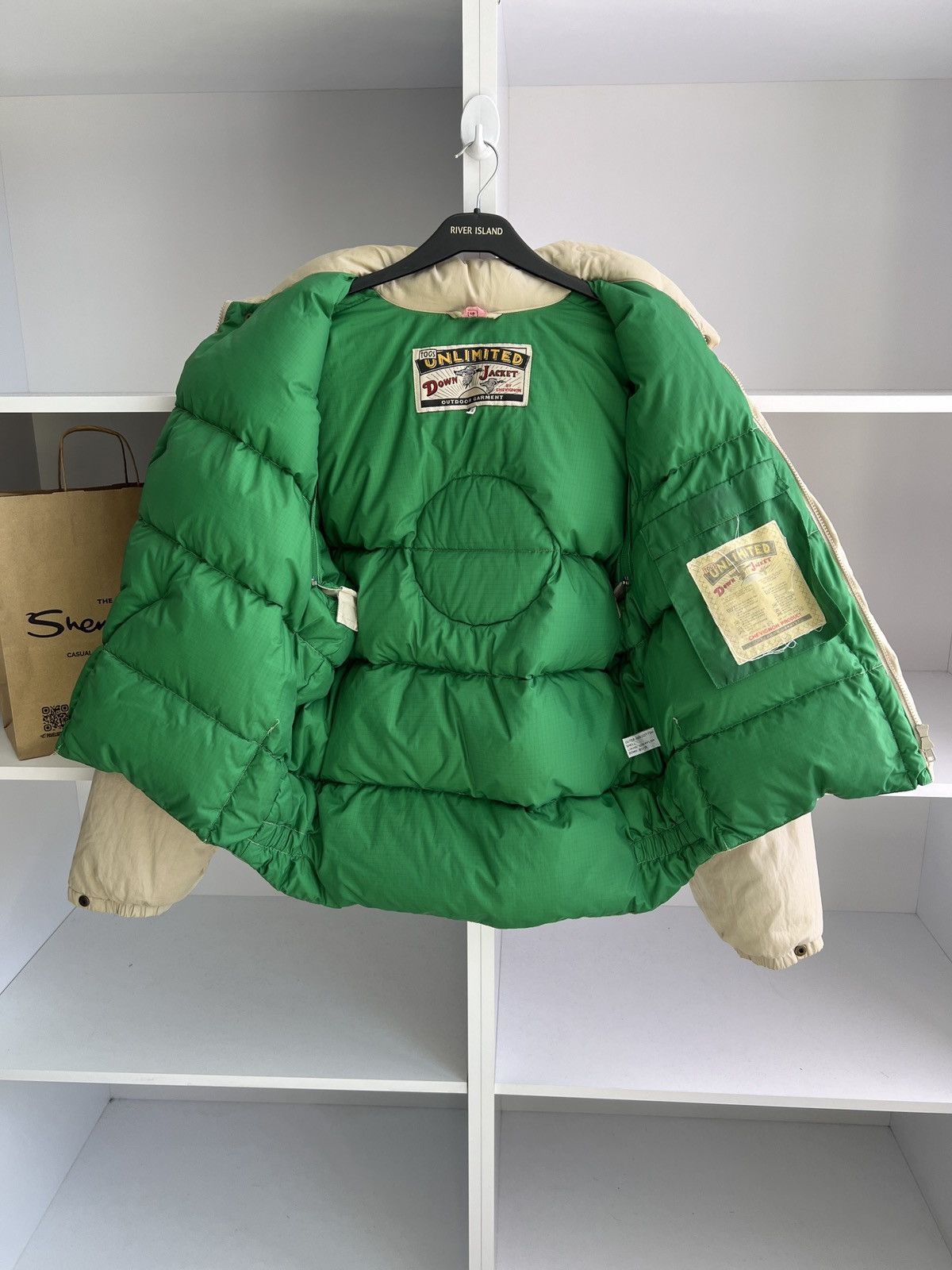 Designer × Vintage VINTAGE chevignon Unlimited PUFFER jacket down duvet leather Size US XL / EU 56 / 4 - 8 Thumbnail