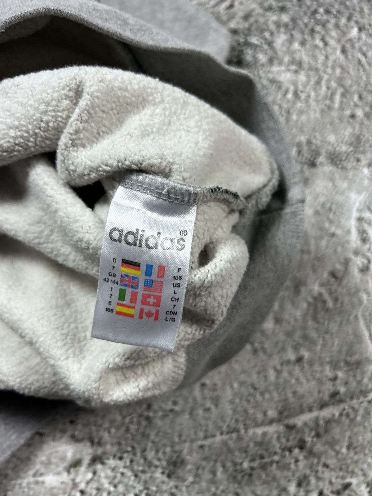 Adidas × Vintage Adidas sweatshirt vintage big logo Y2K grey Size US L / EU 52-54 / 3 - 4 Thumbnail