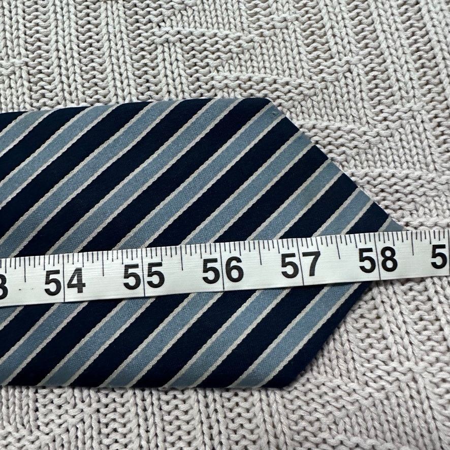 Vintage Vintage Interwoven navy and light blue striped men's tie Size ONE SIZE - 4 Thumbnail