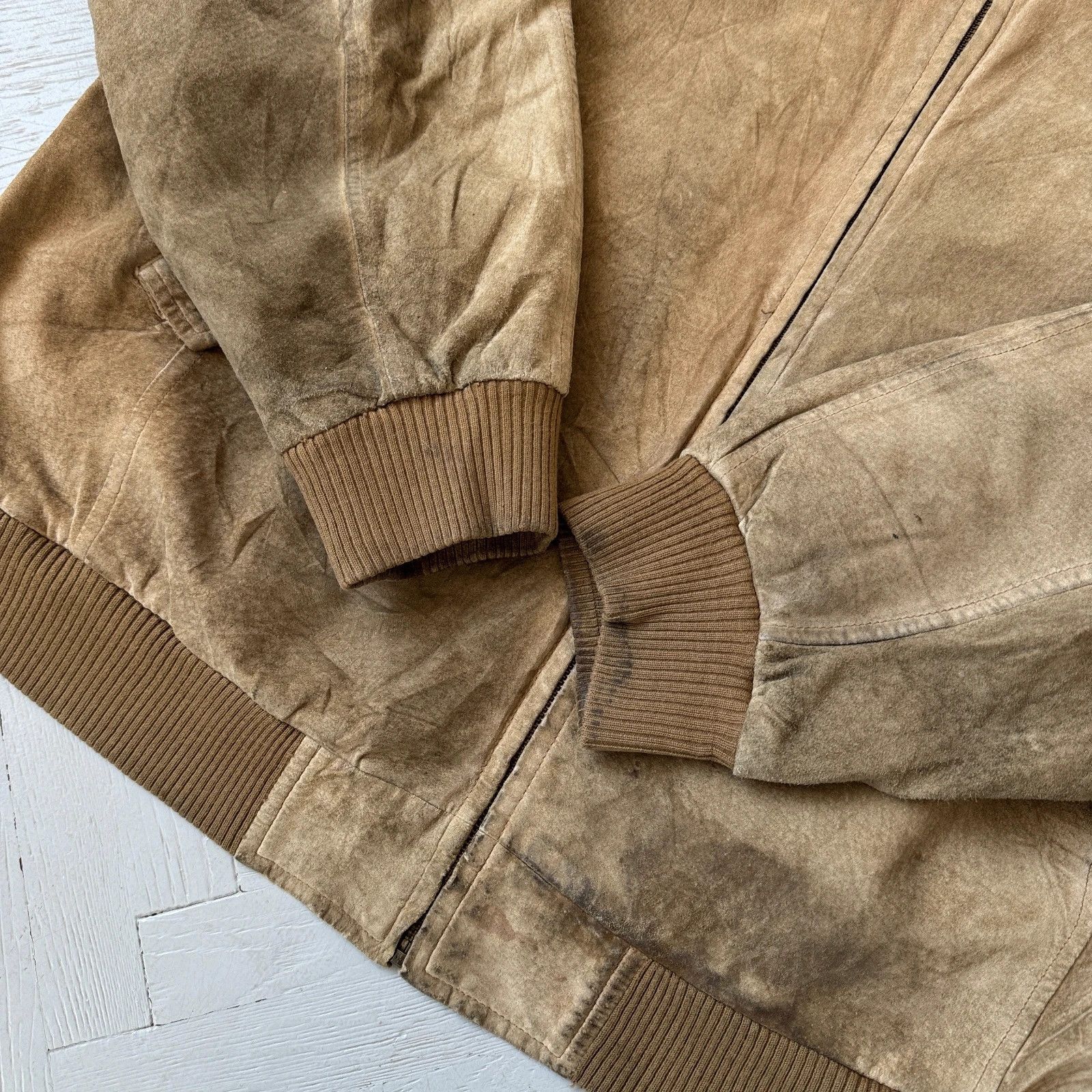 Orvis Vintage Orvis Real Suede Leather Bomber Jacket Size US XL / EU 56 / 4 - 5 Thumbnail