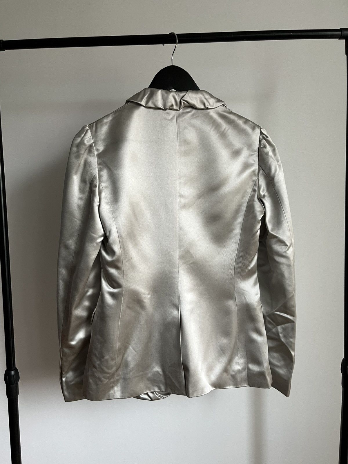 Burberry Burberry Prorsum 2010 lookbook silver satin blazer jacket Size M / US 6-8 / IT 42-44 - 9 Thumbnail