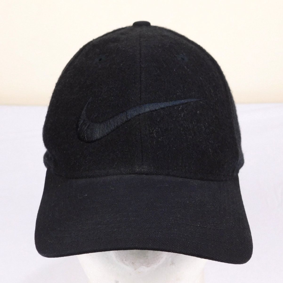 Nike Vintage Nike Black Wool Strapback Hat Cap Tonal Swoosh Y2K Size ONE SIZE - 1 Thumbnail
