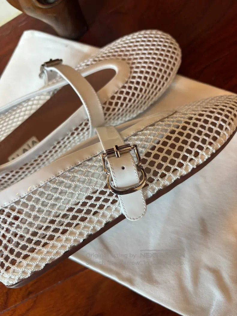 Alaia Alaia Net Shoes, Fishnet Shoes, Ballet Flats Size US 5.5 / IT 35.5 - 5 Thumbnail