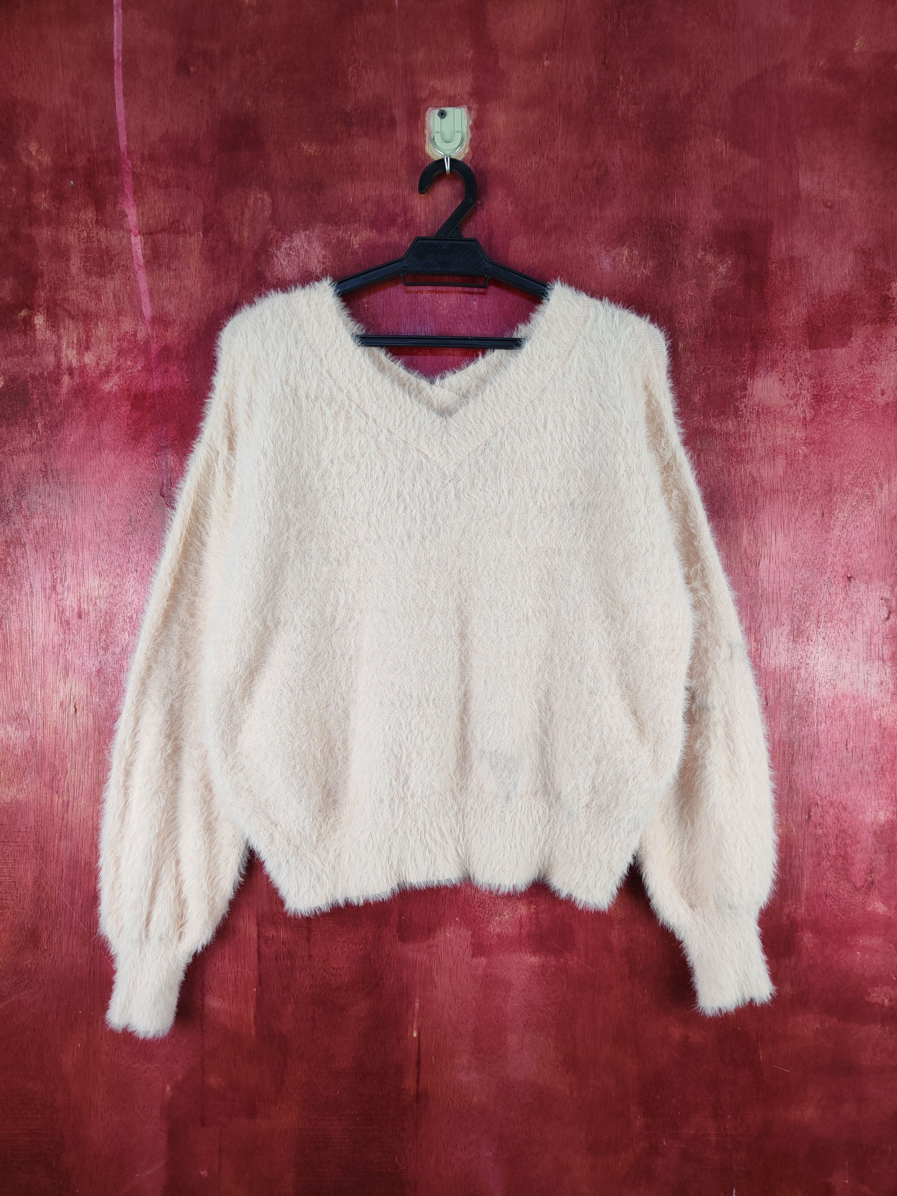 Homespun Knitwear Pinky Orange Shag Shaggy Fur Mohair Knitwear #S2108 Size M / US 6-8 / IT 42-44 - 1 Thumbnail