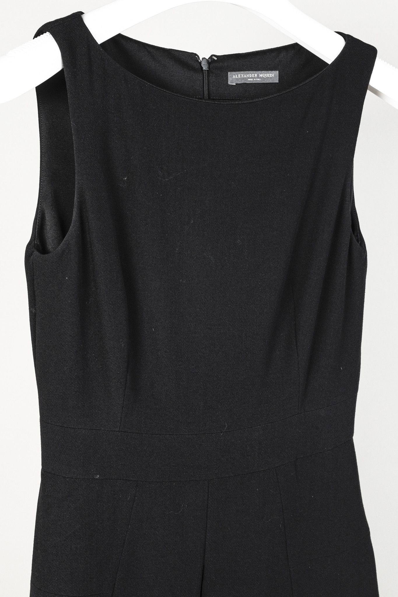 Alexander McQueen Alexander McQueen 2015 Wool Crepe Pleated A-Line Dress Size S / US 4 / IT 40 - 3 Thumbnail