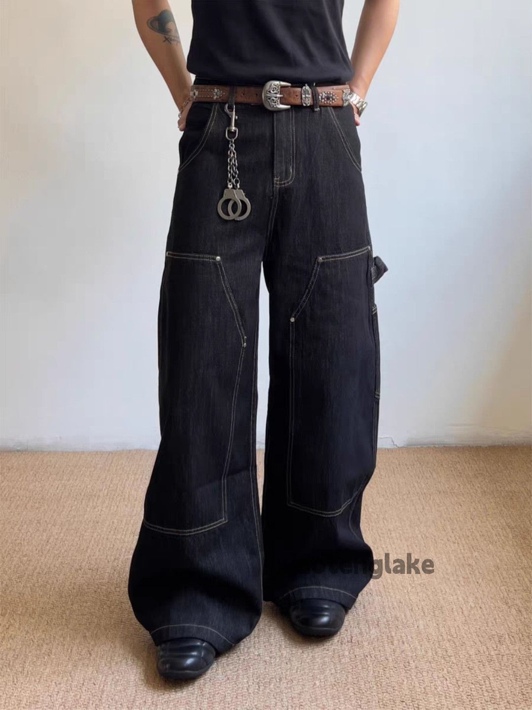 Jean Xz vintage loose baggy skate hiphop carpenter jeans Size US 30 / EU 46 - 1 Thumbnail