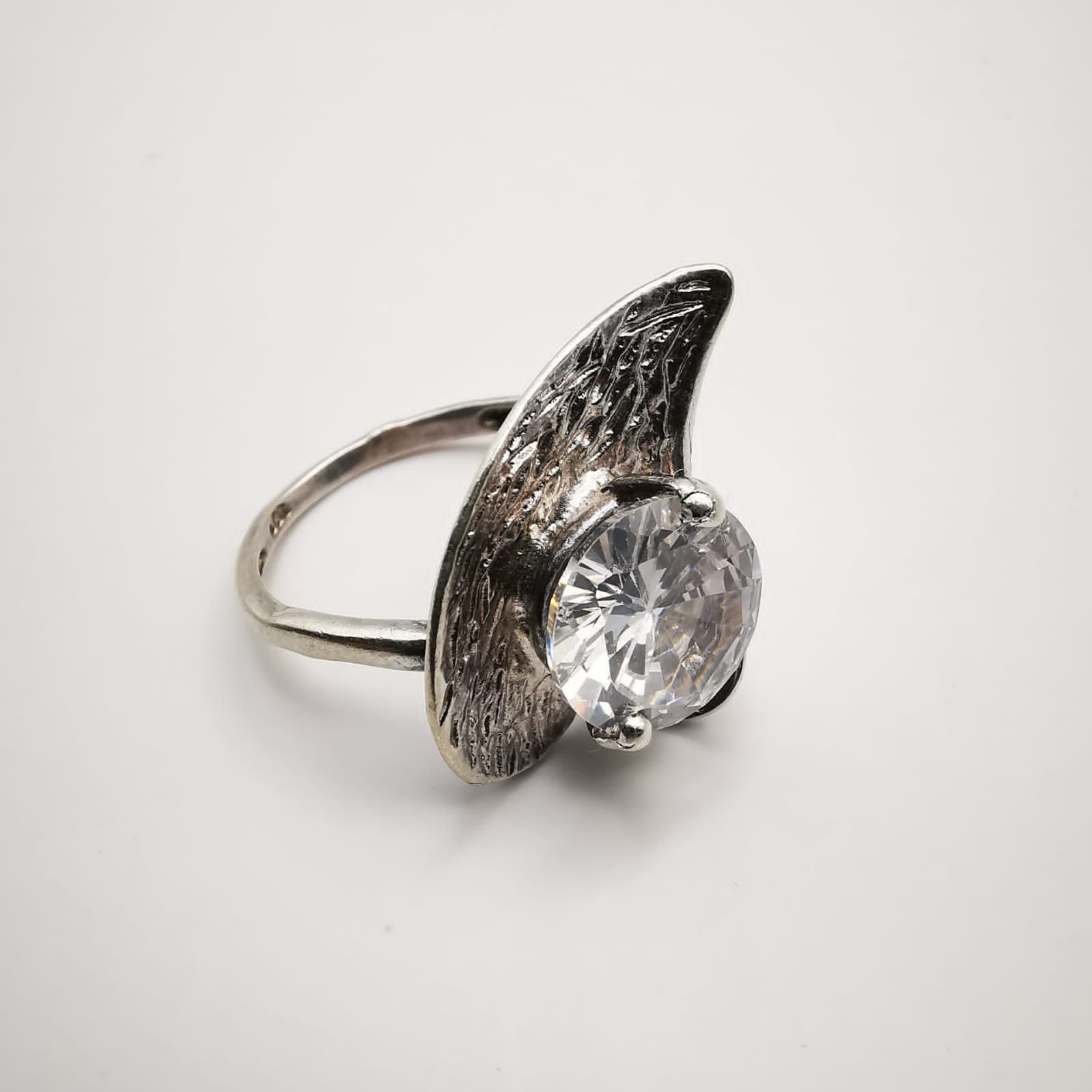 Vintage Vintage 925 Sterling Silver Ring Cubic Zirconia 4,7 g Size ONE SIZE - 1 Thumbnail