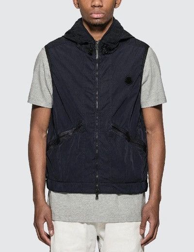 image of Moncler Touques Jacket Vest Navy in Navy Blue, Men's (Size Medium)