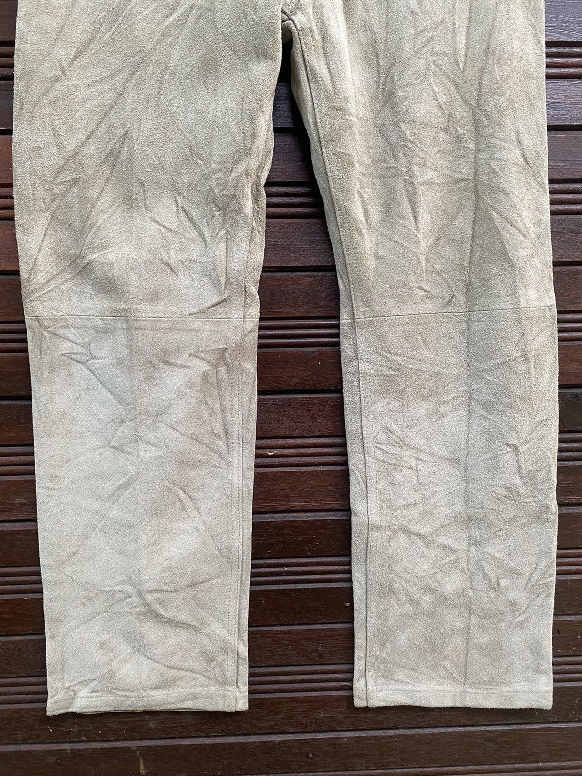 Branded Leather Vintage 90s Houston Real Leather Suede Pants Size US 32 / EU 48 - 4 Thumbnail