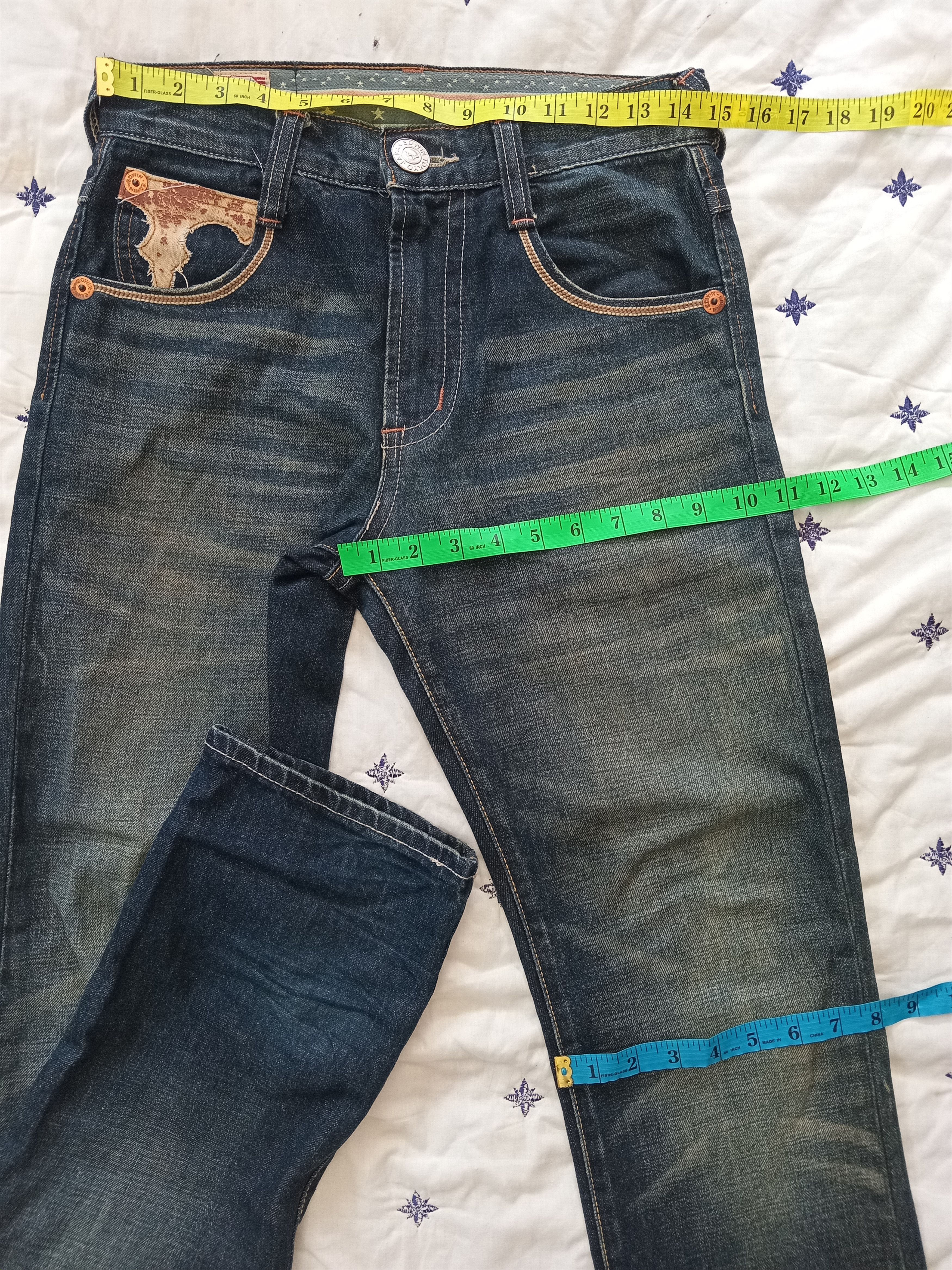 Edwin Edwin 505 Blue Trip Distressed Jeans Size US 29 - 2 Thumbnail