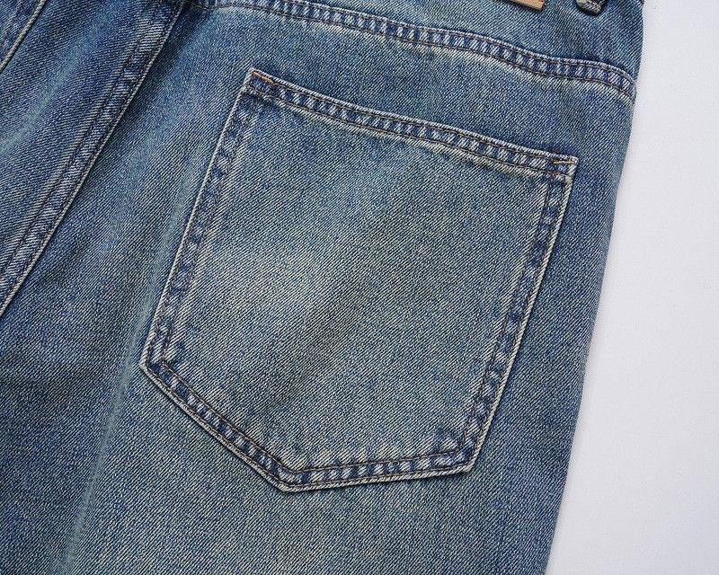 Jean High street washed loose wide-leg classic jeans Size US 32 / EU 48 - 5 Thumbnail