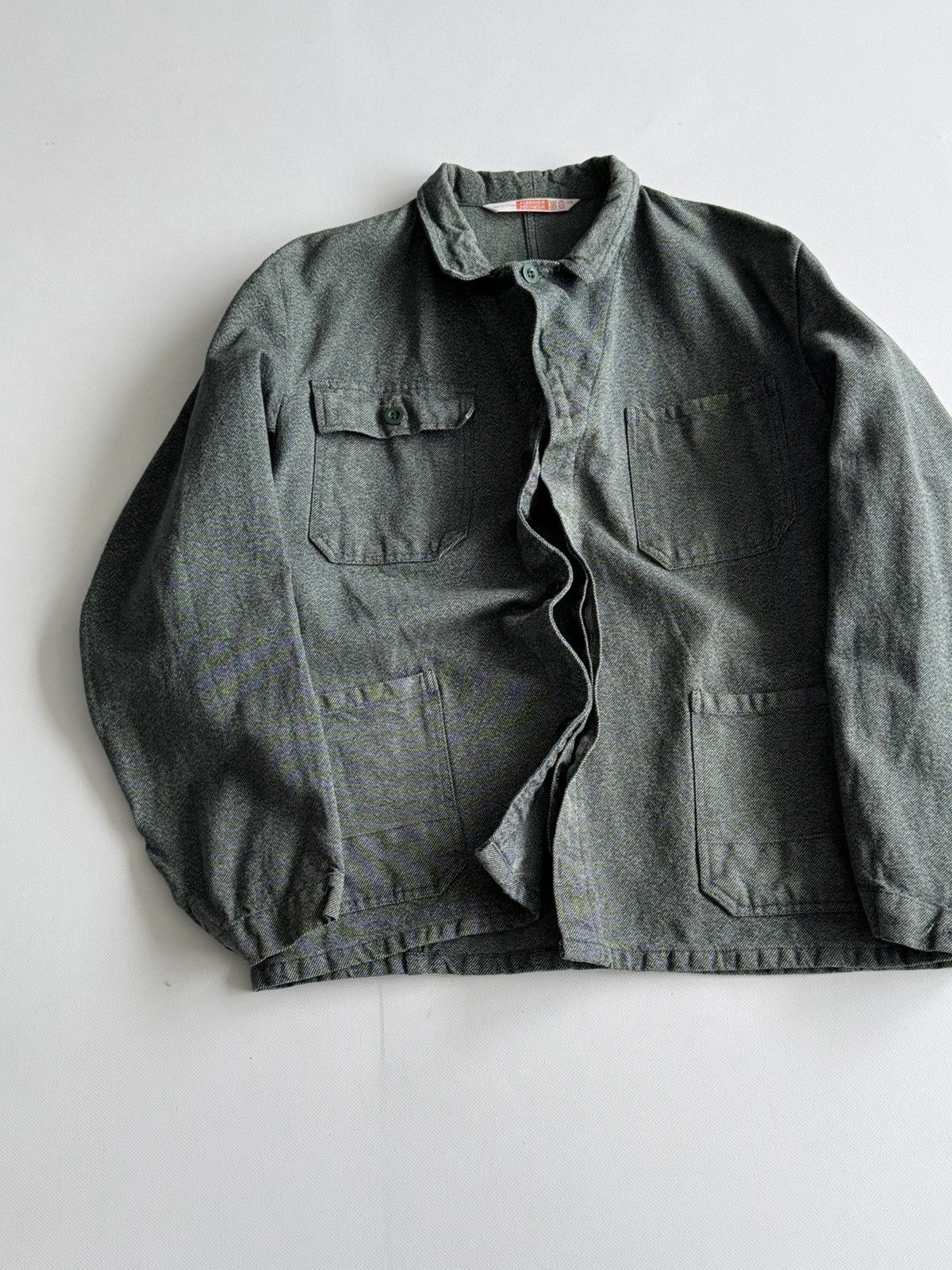 Vintage Vintage 1980s Swiss Work Denim Chore Jacket Size US L / EU 52-54 / 3 - 3 Thumbnail