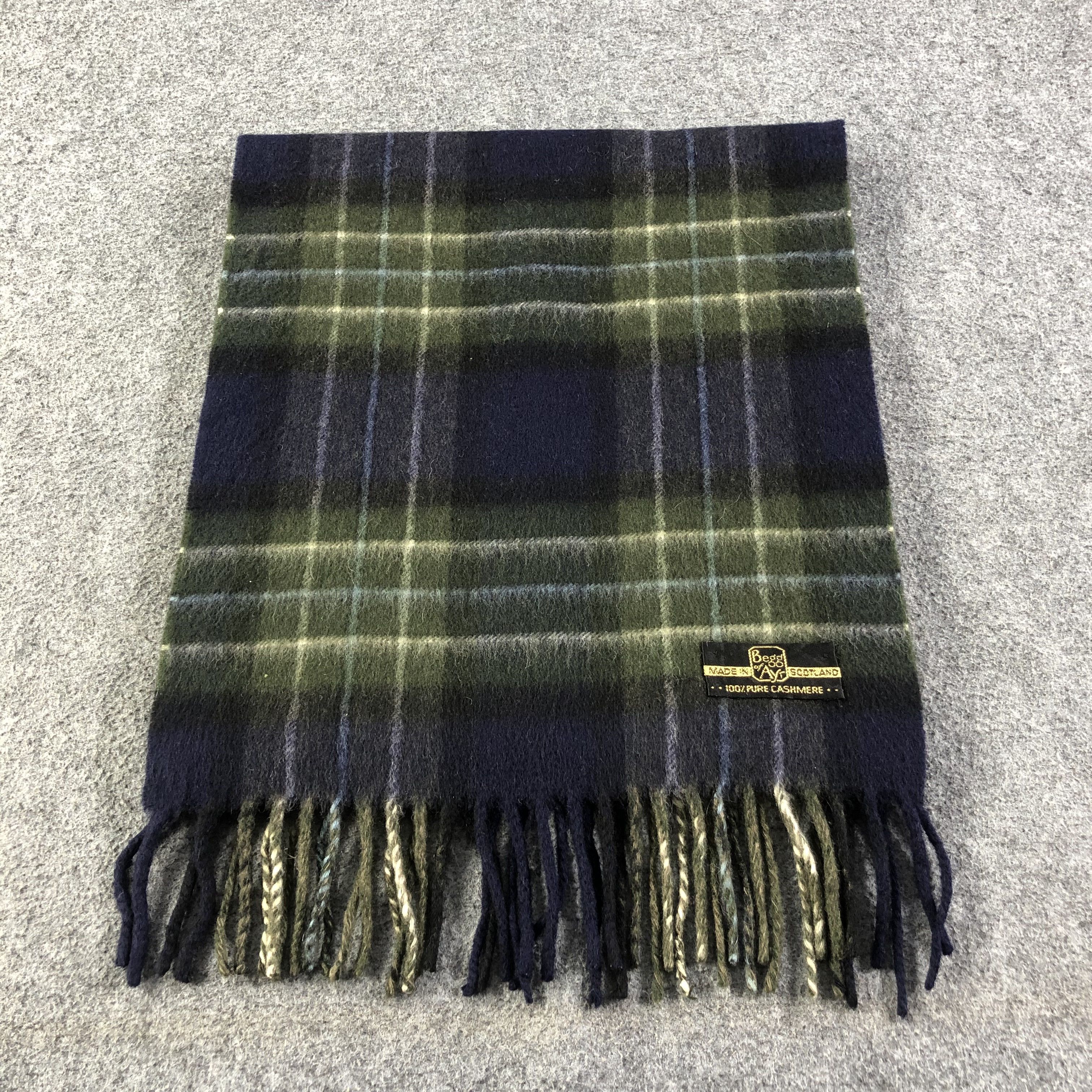 Begg x Co Begg of Ayre Tartan Cashmere Scarf Muffler V1124 Size ONE SIZE - 2 Thumbnail