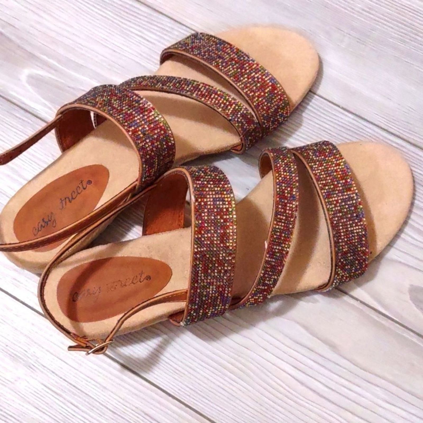 Other (5-2885) Easy Street Women's Radical Wedge Sandal Sz 11 Size US 11 / IT 41 - 8 Thumbnail