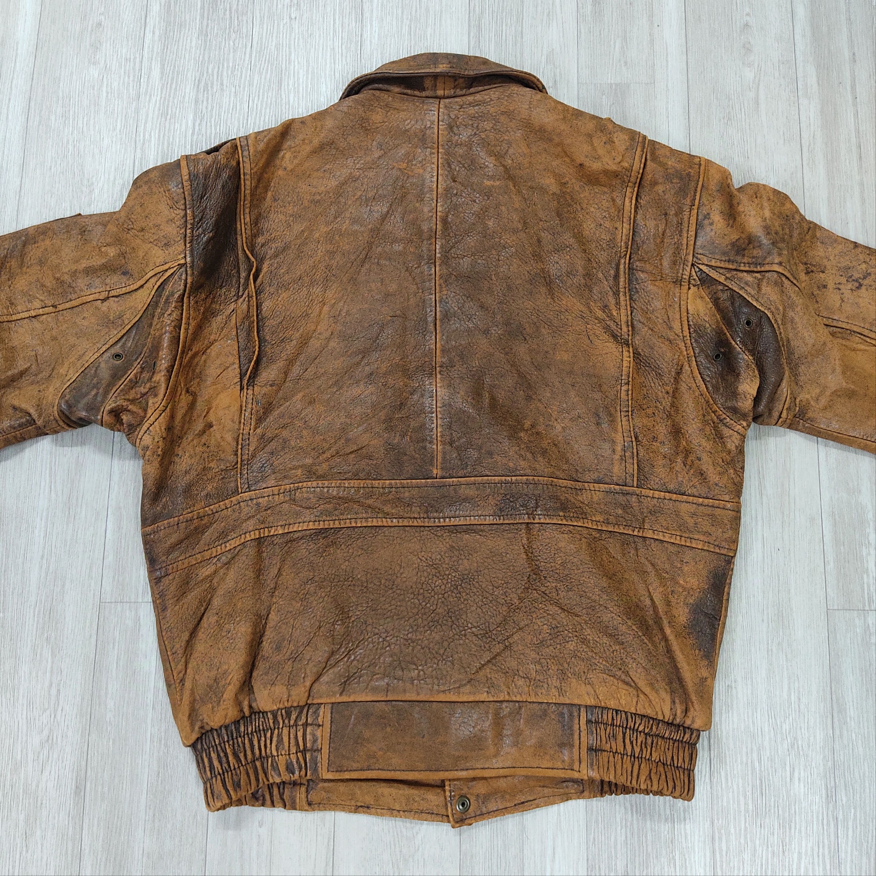 Genuine Leather G1 LOLDANTHONY Newspapers Lined Sheepskin Leather Jacket Size US L / EU 52-54 / 3 - 18 Thumbnail