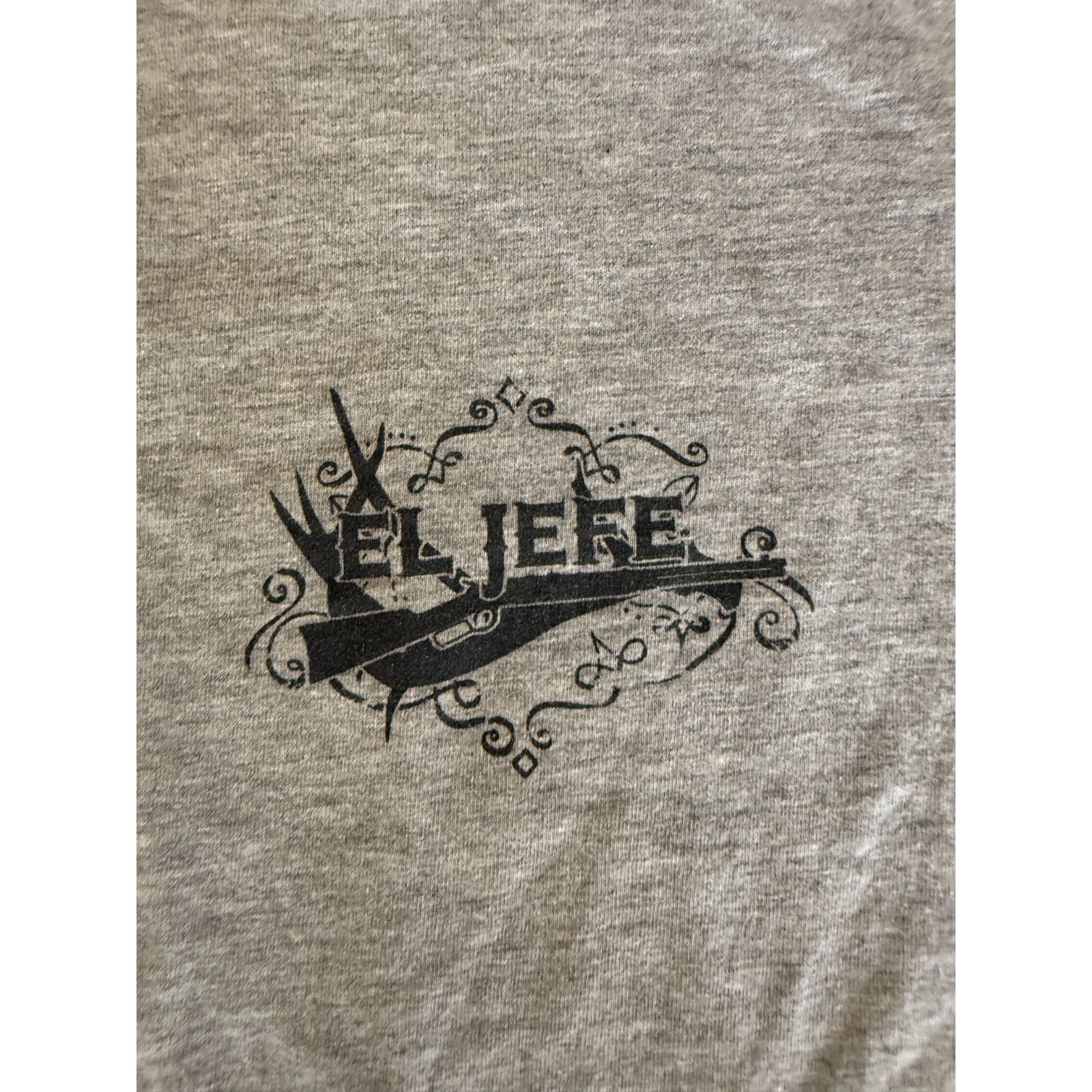 The Unbranded Brand El Jefe Graphic T-Shirt Mens Medium Gray Vintage Style Cott Size US M / EU 48-50 / 2 - 4 Thumbnail