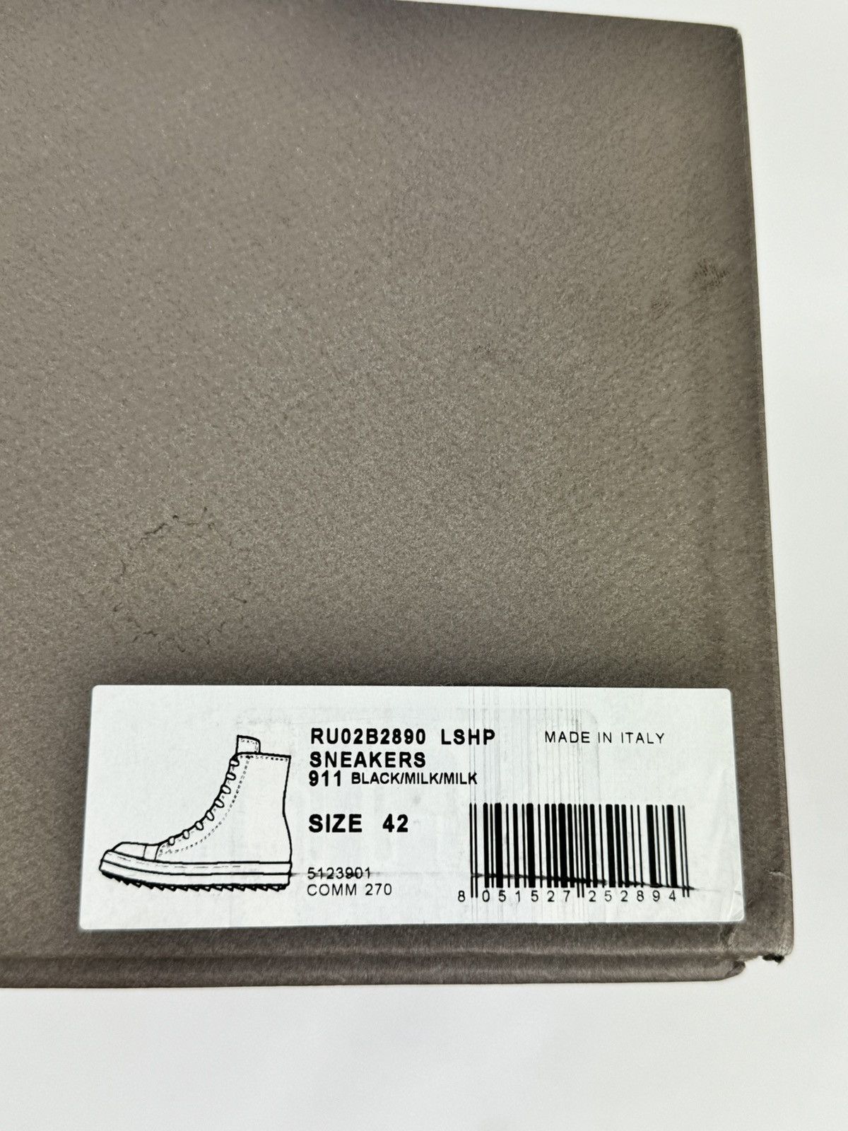 Rick Owens SHEARLING HIGH TOP SNEAKERS Size US 9 / EU 42 - 14 Thumbnail