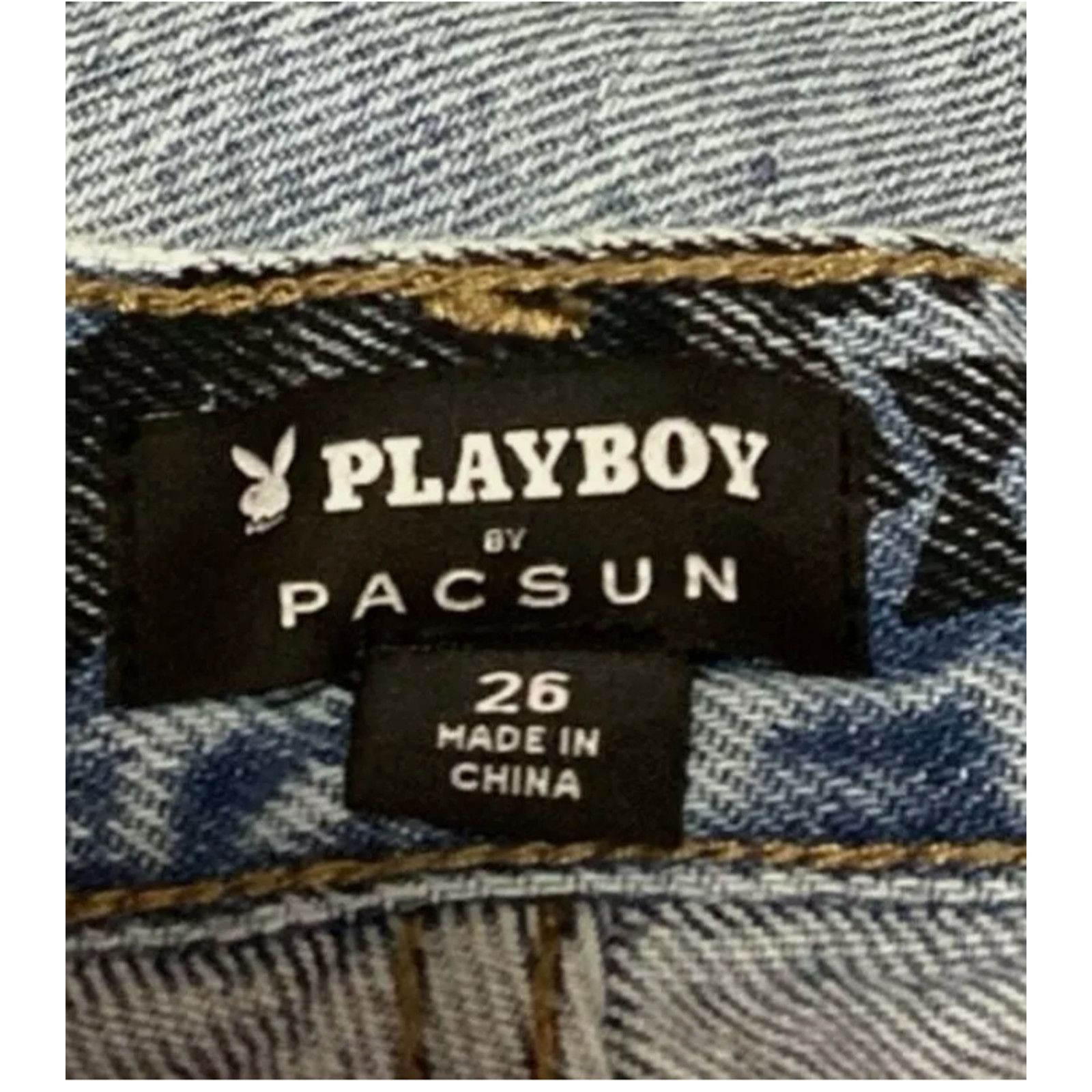 Pacsun PLAYBOY BY PACSUN HIGH RISE STRAIGHT BOYFRIEND JEANS SZ 26 Size 26" / US 2 / IT 38 - 4 Thumbnail