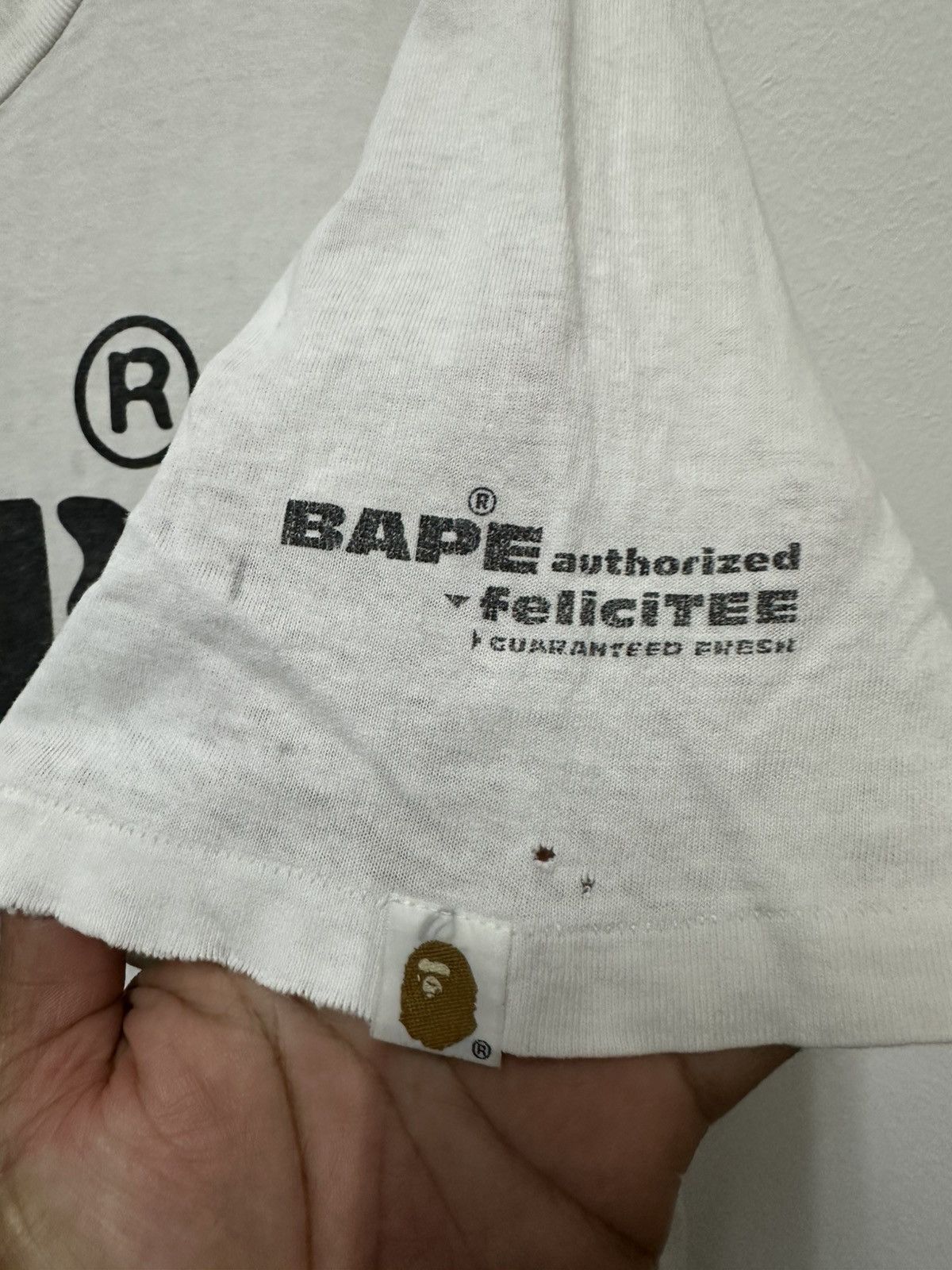 Bape Vintage Thrashed Sunfaded Bape Tshirt Size US L / EU 52-54 / 3 - 11 Thumbnail